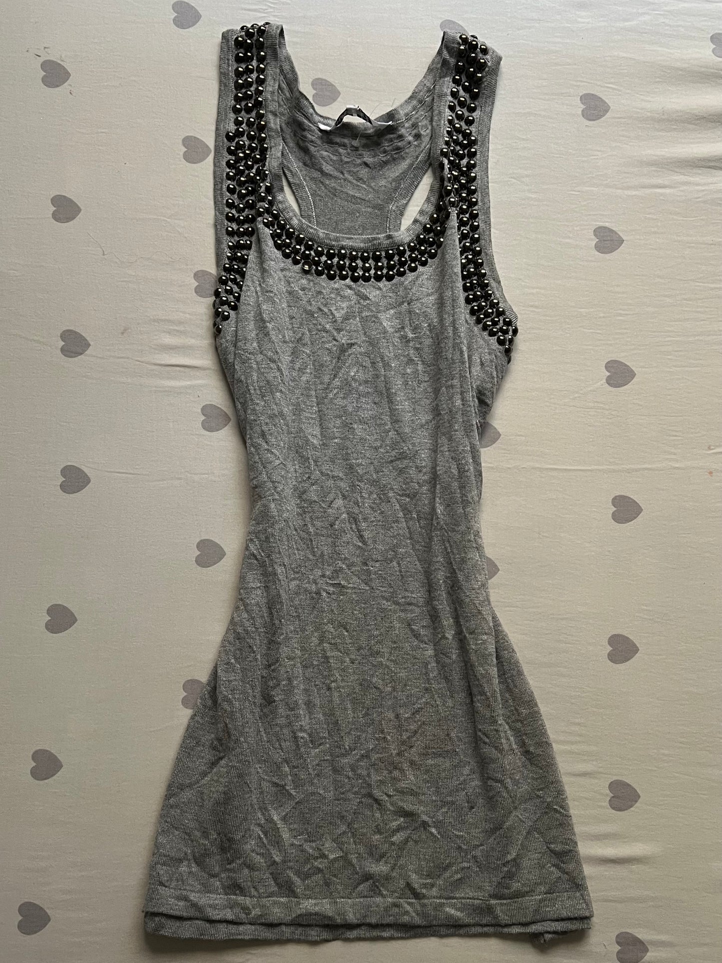 Studded grey tank top