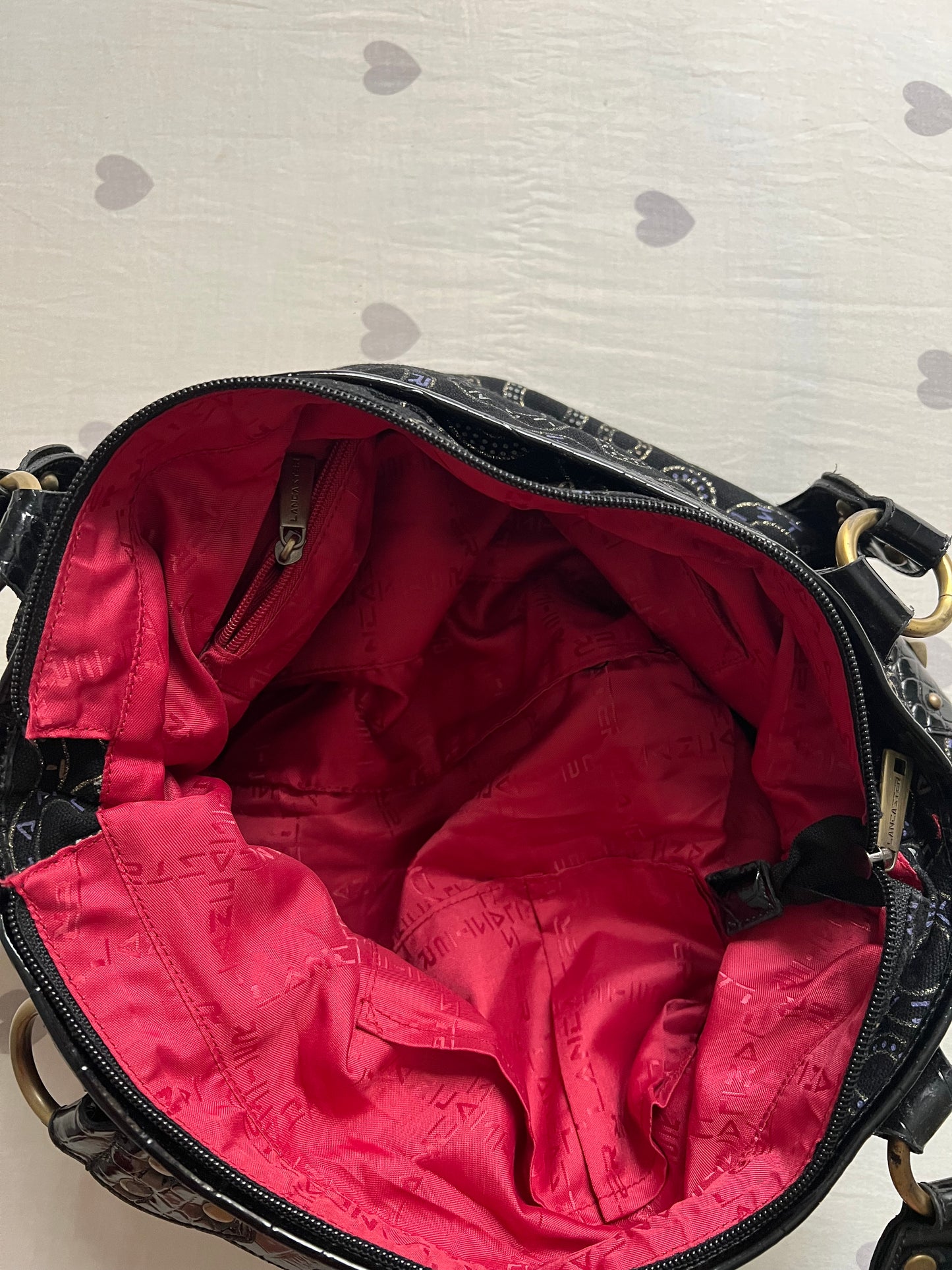 Vintage Studded Jacquard Hobo Bag