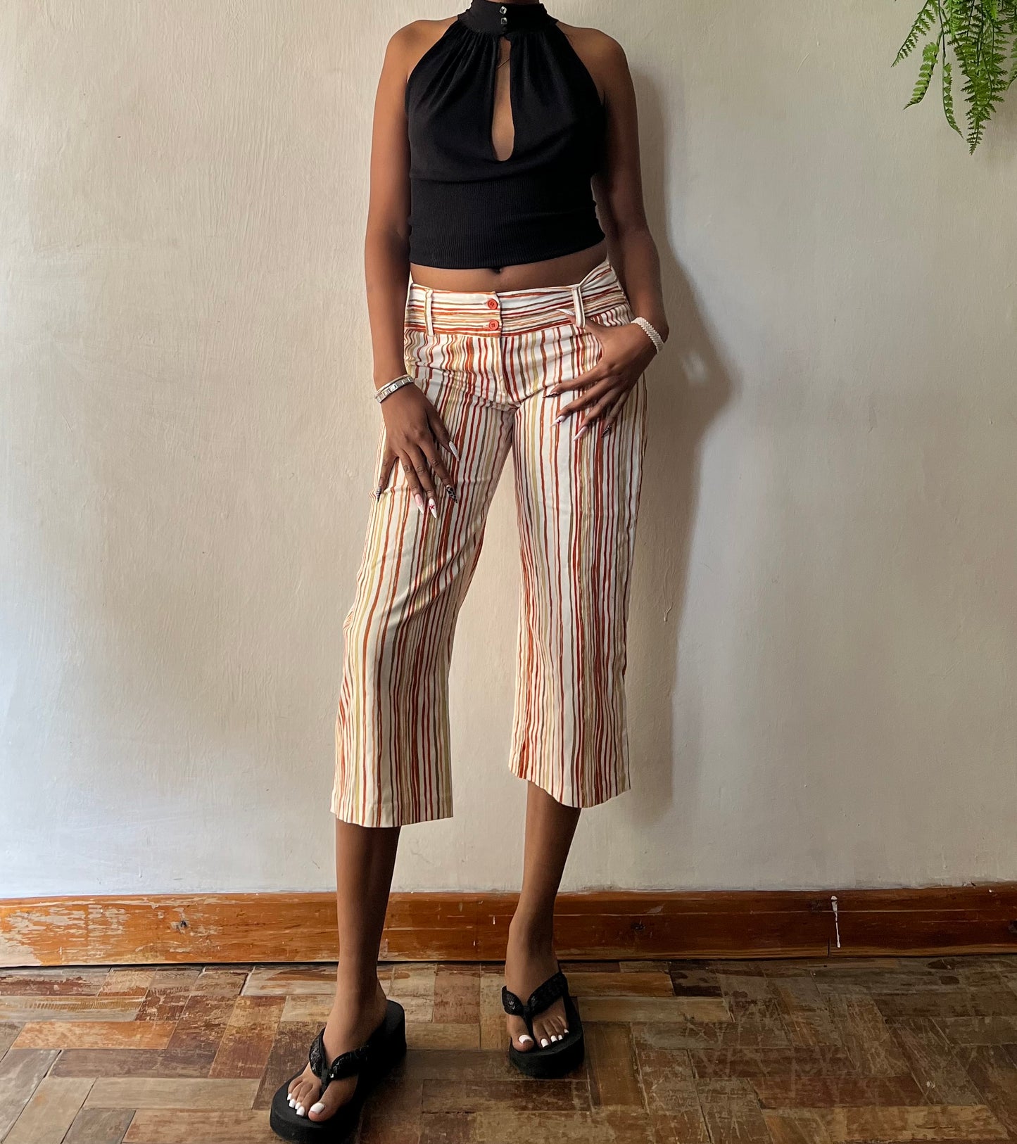 Striped capris