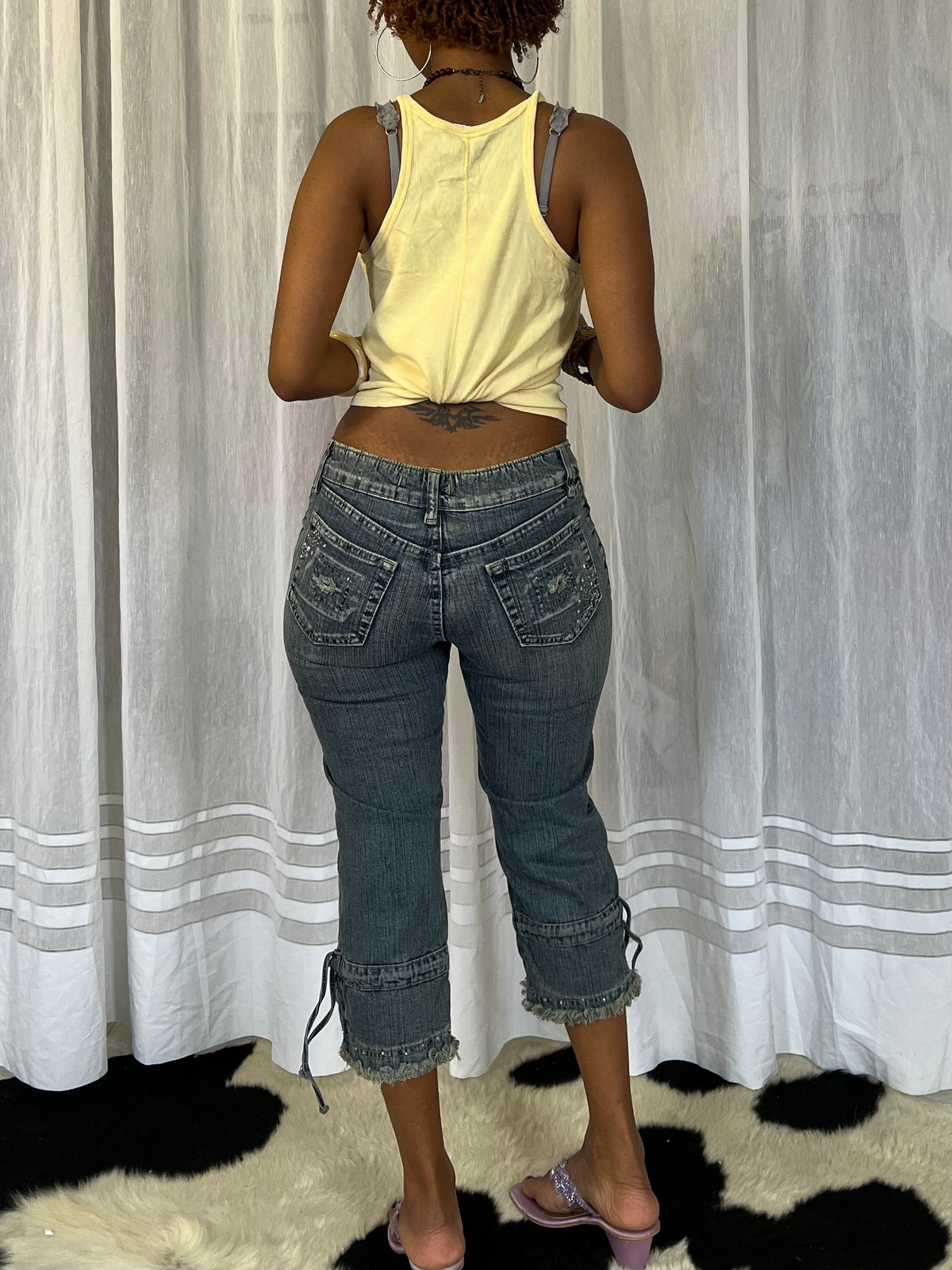 Pastel Yellow Ribbed Tank Top