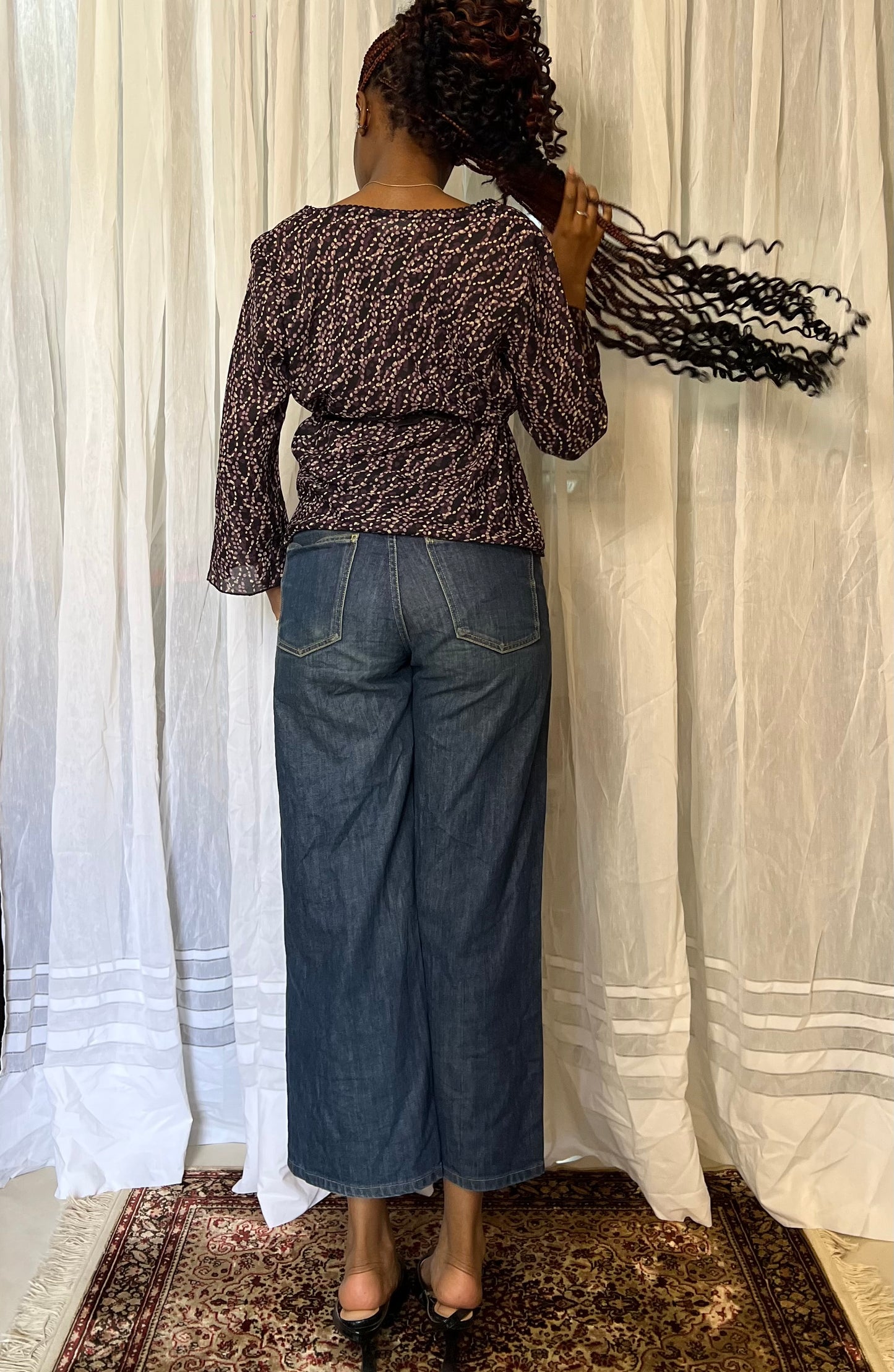 Flowy floral print top