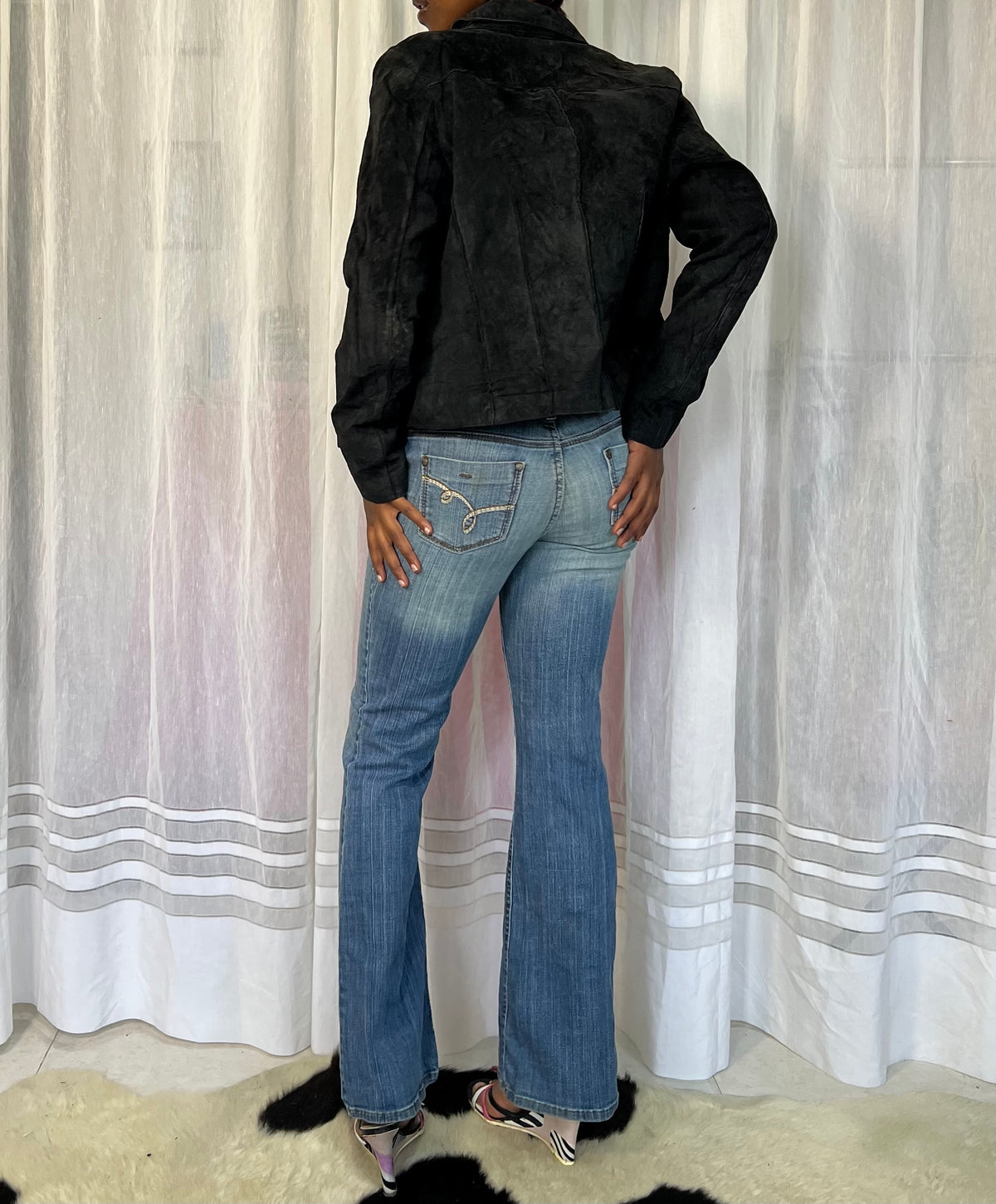 Black Suede Fitted Jacket
