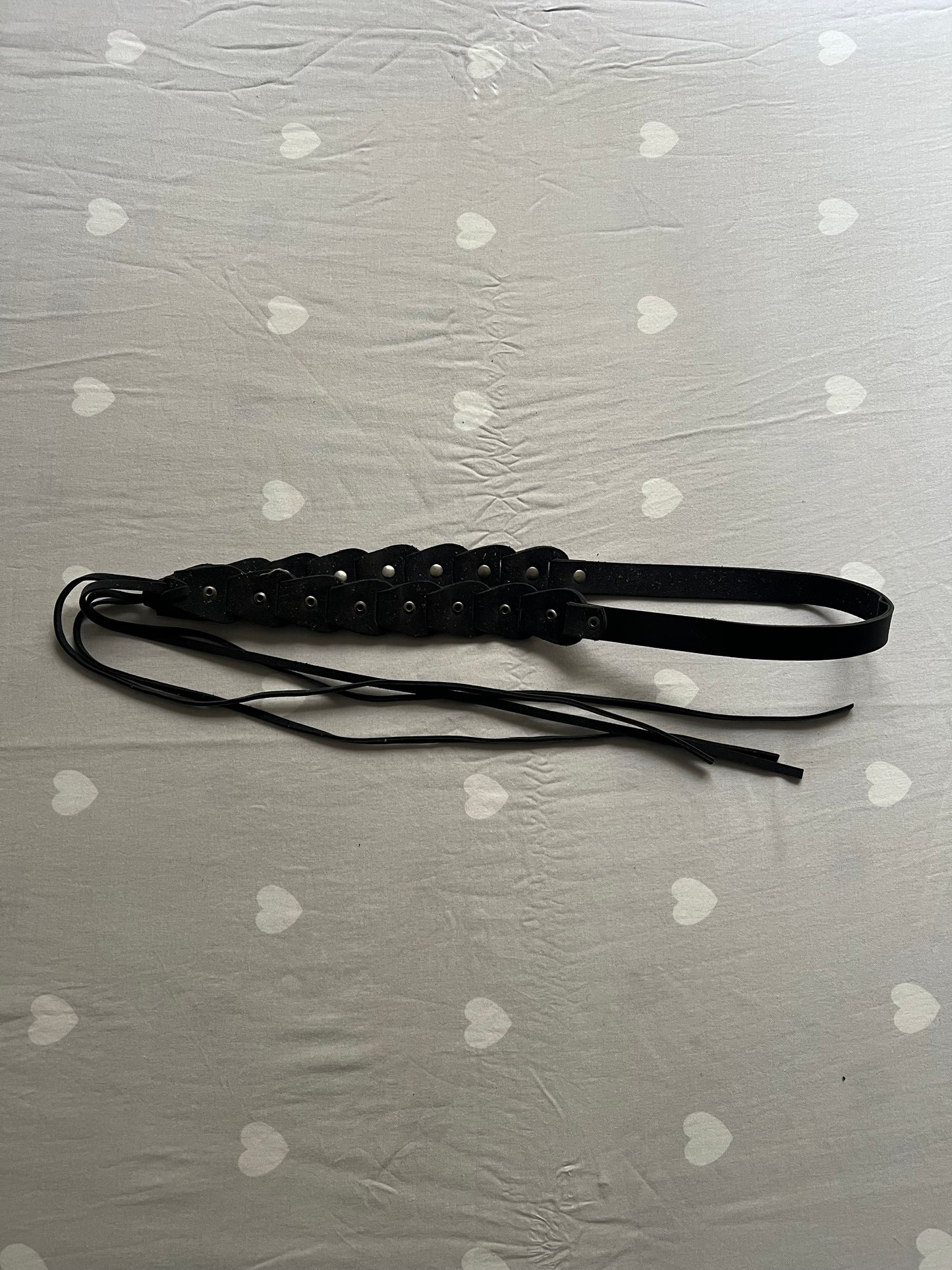 Black fringe/ studded belt