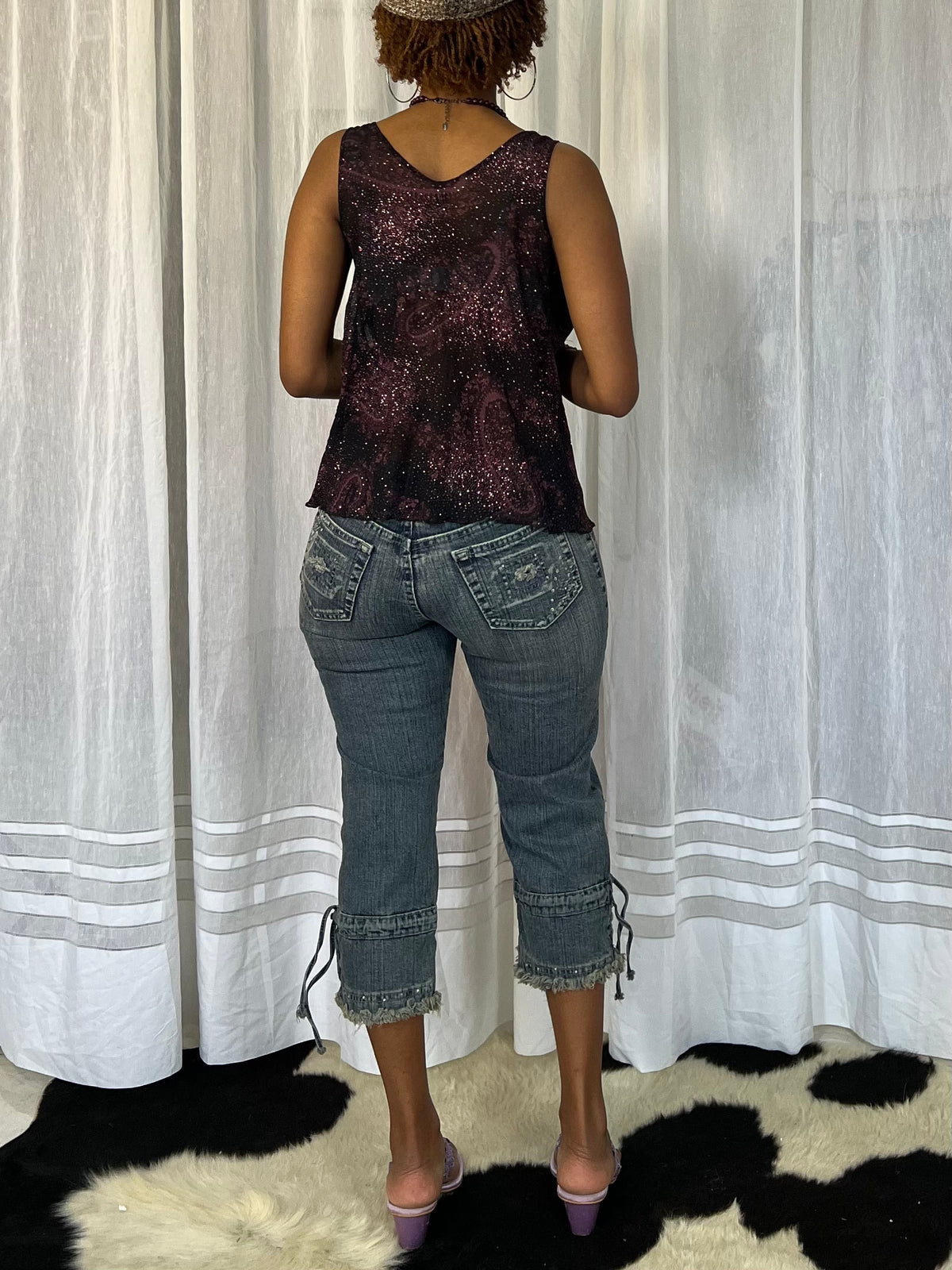 Vintage sparkly Mesh Cami