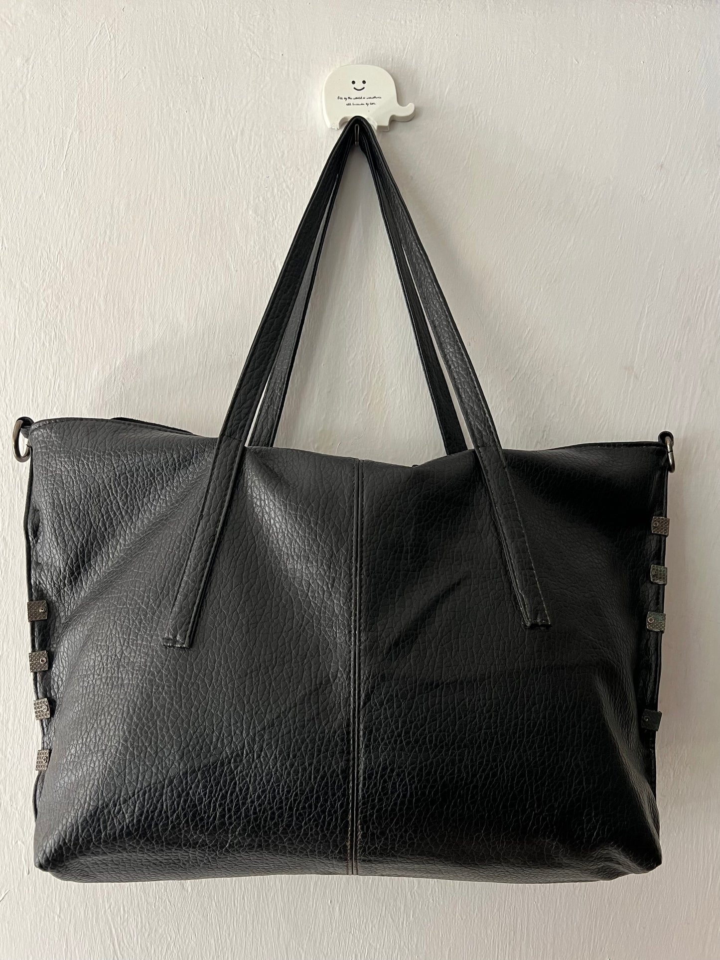 Black Leather Studded Purse