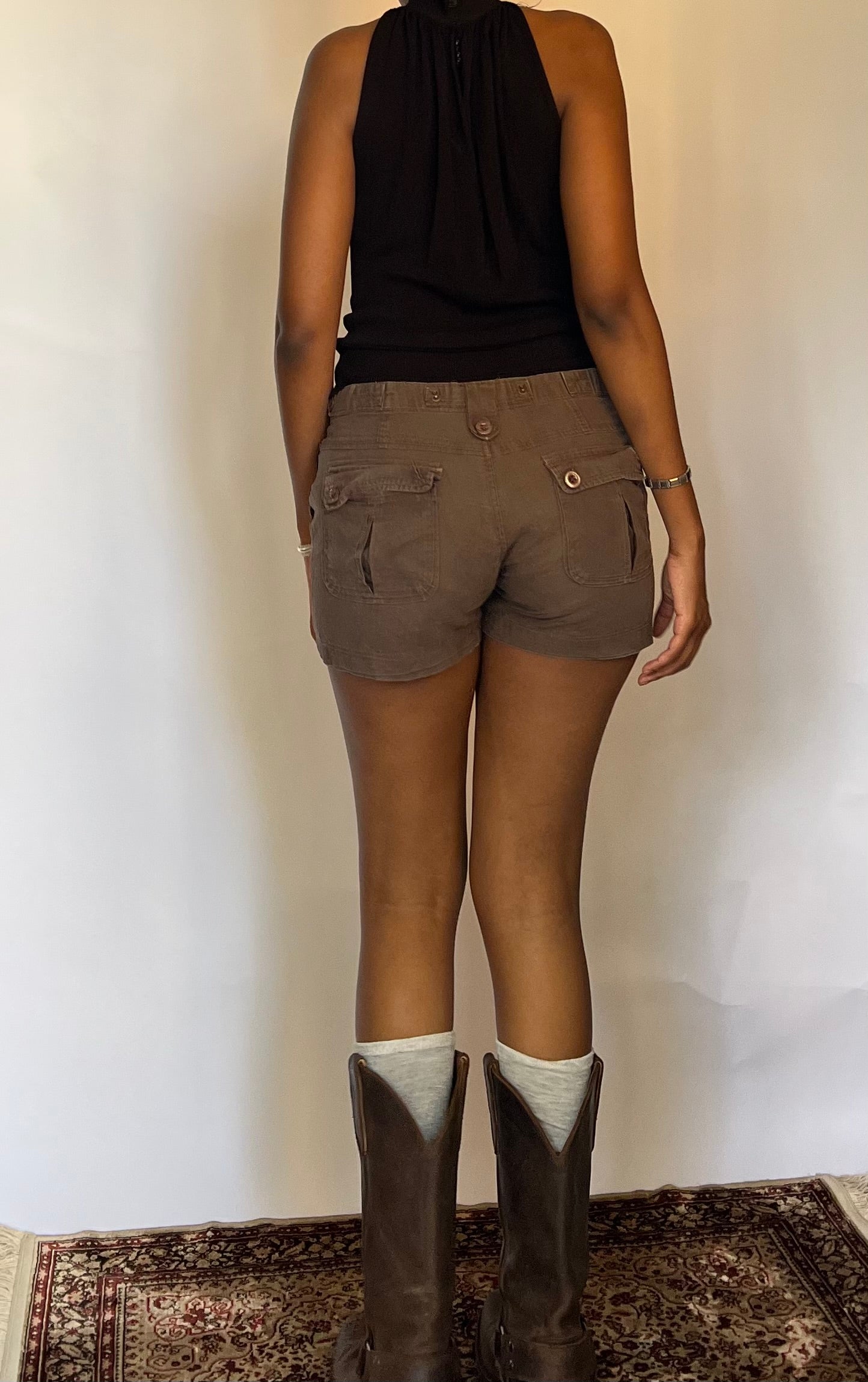 Brown cargo shorts