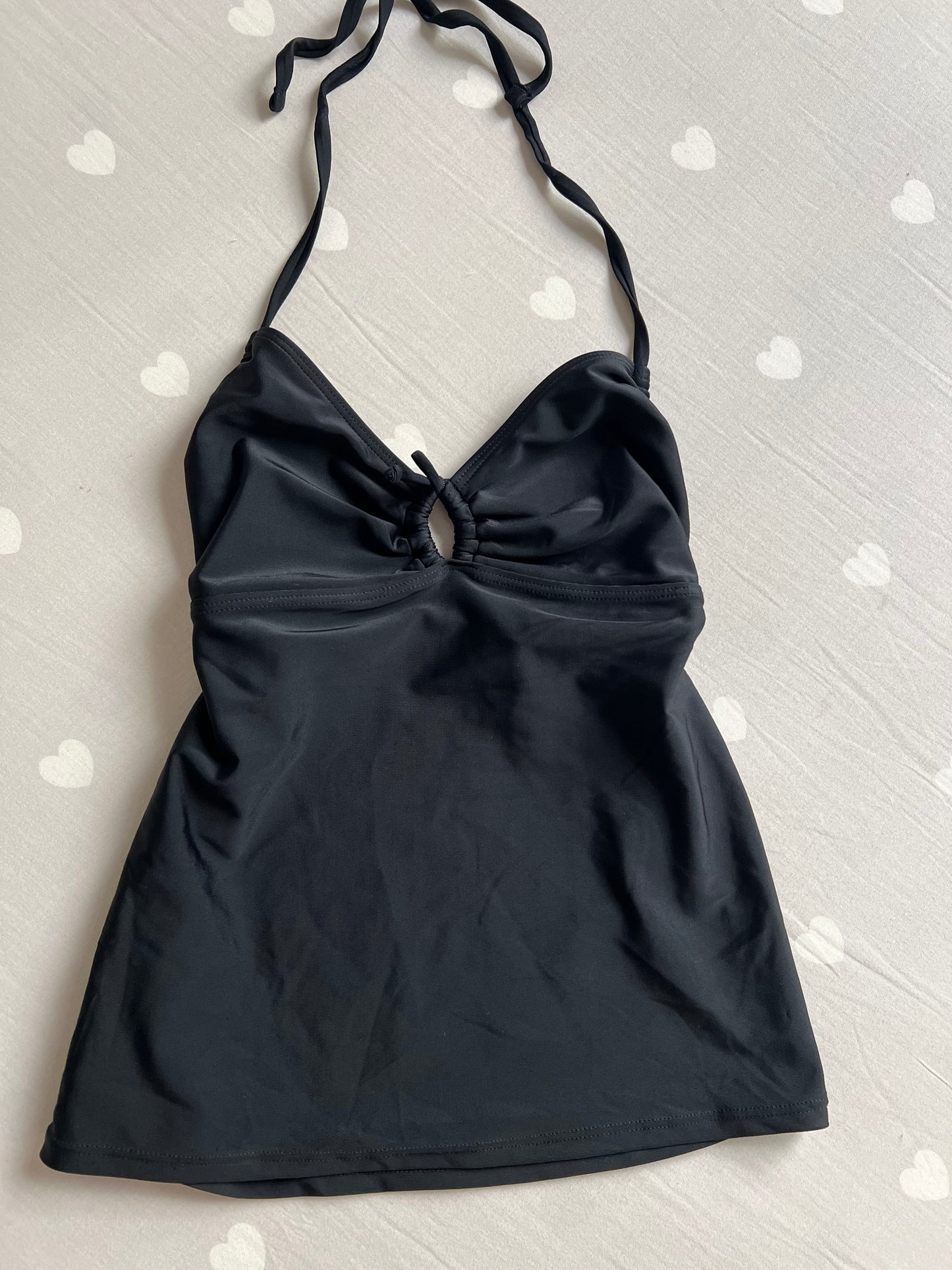 Black tankini halter top