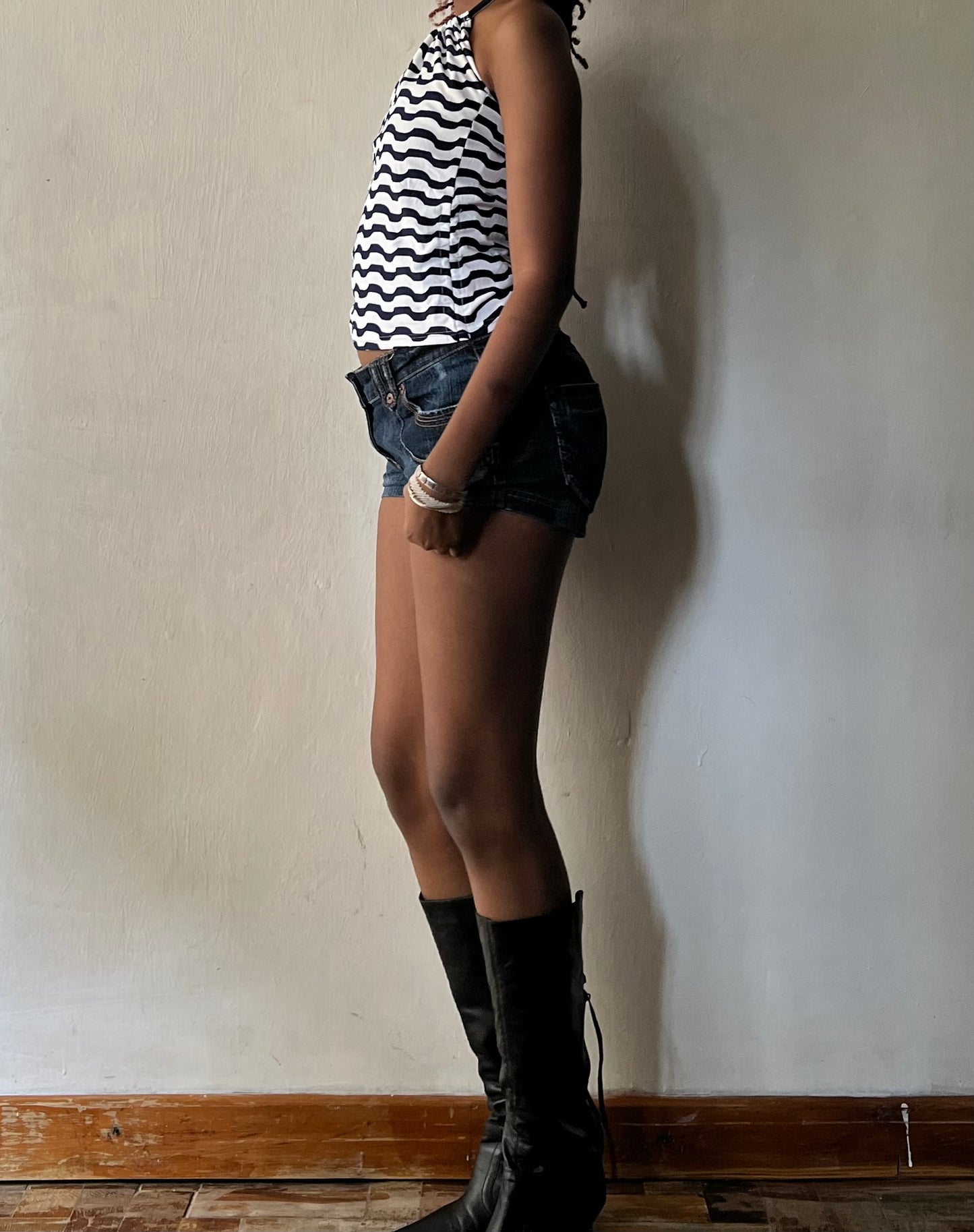 Striped Y2k Halter top