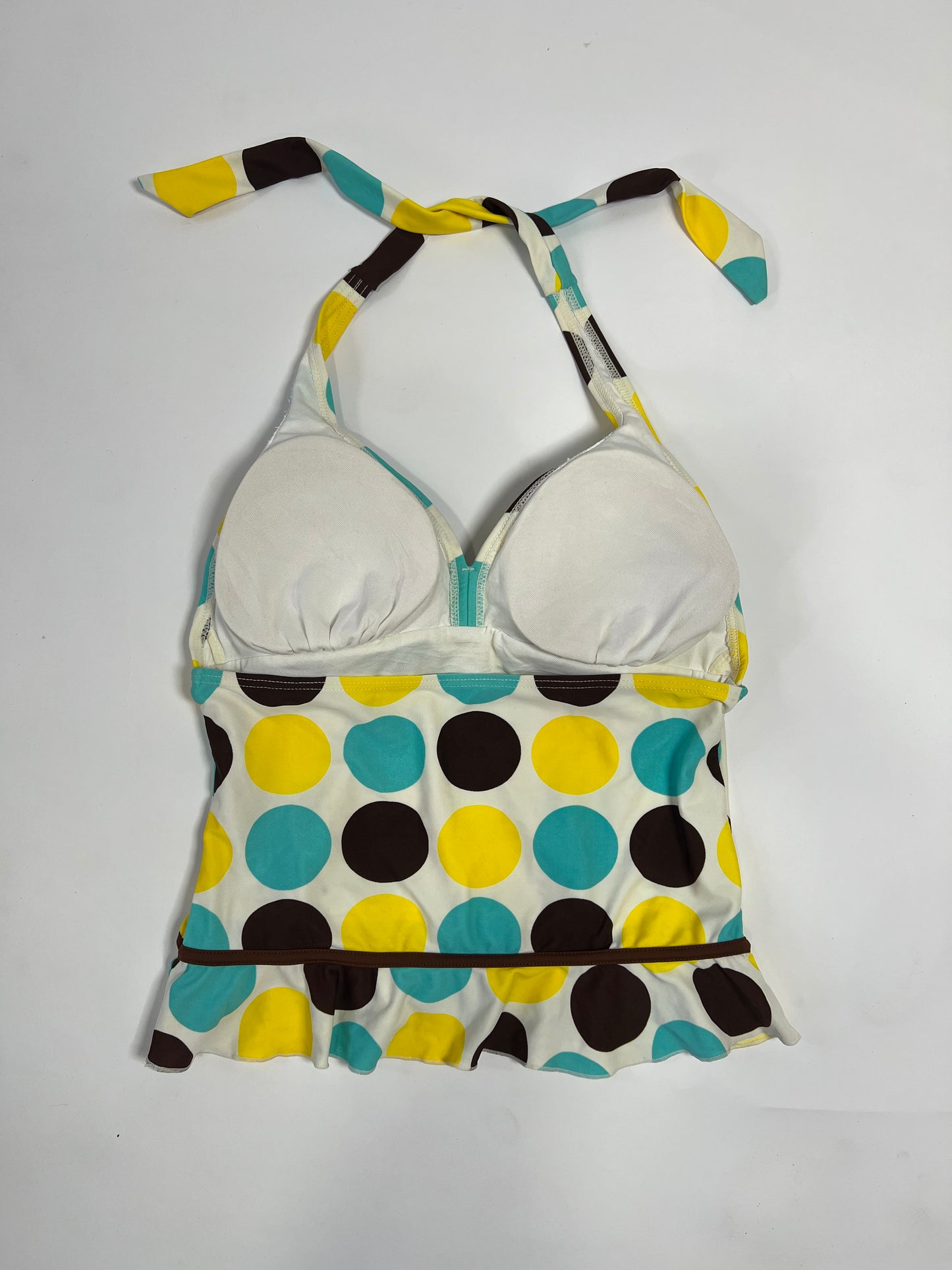 Colorful polka dot tankini halter
