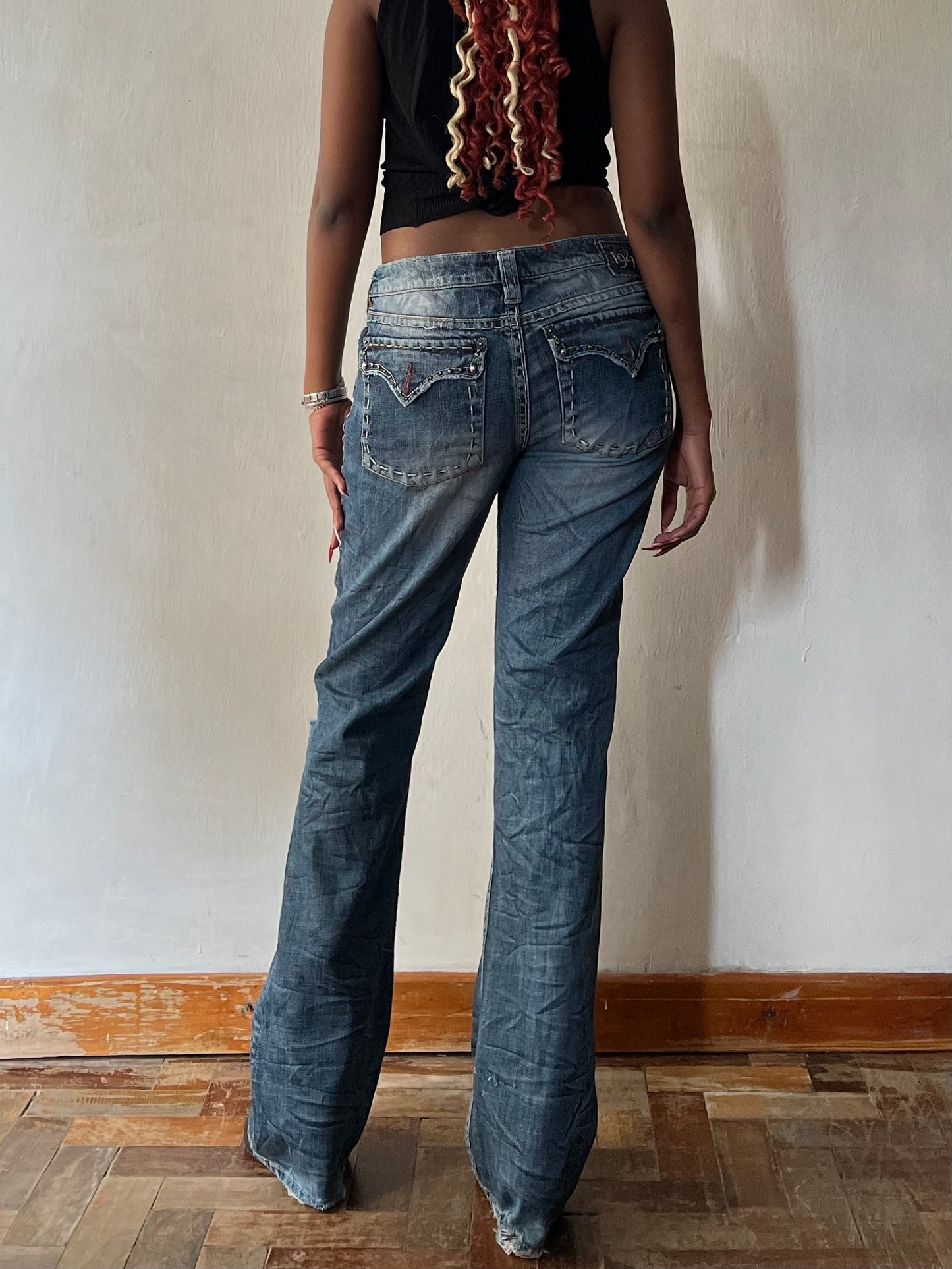 Distressed ragged Lowrise y2k jeans