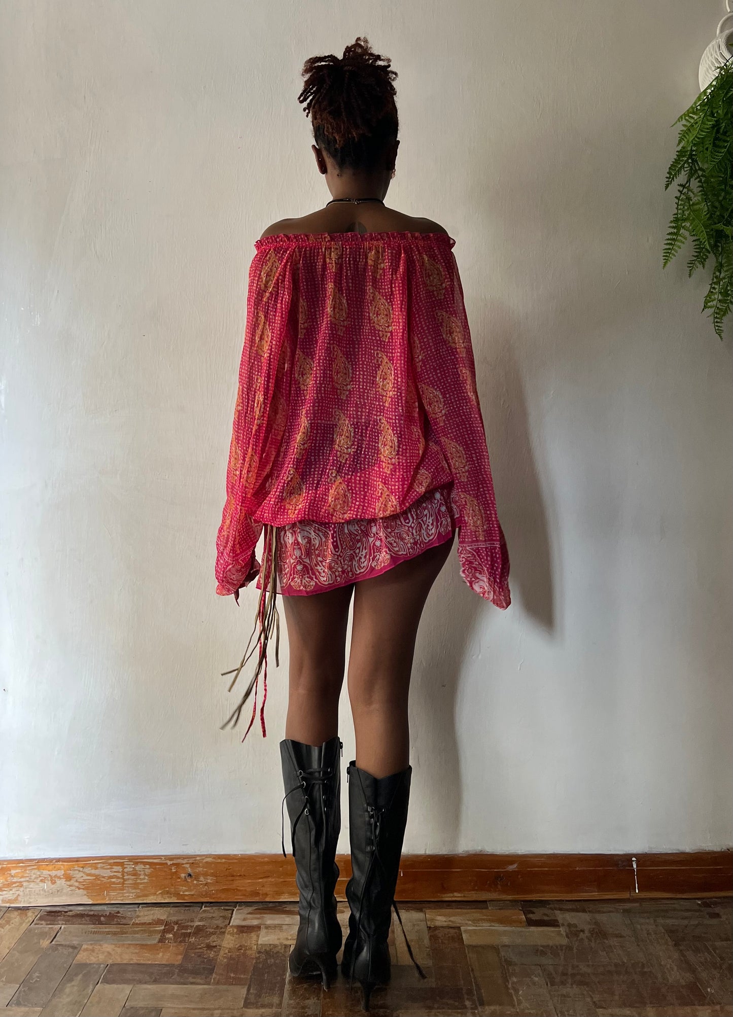 Pink bohemian dress