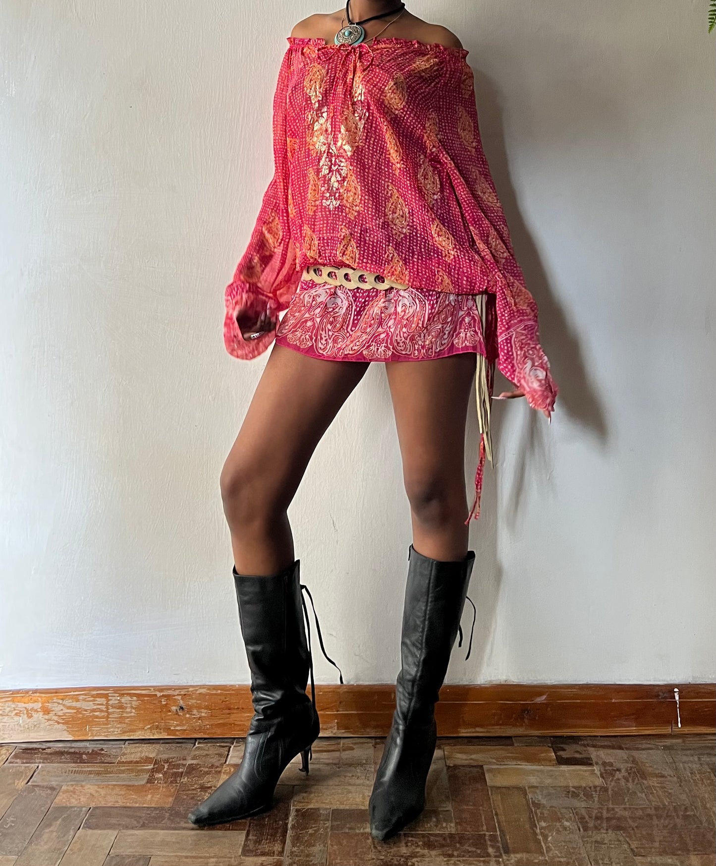 Pink bohemian dress