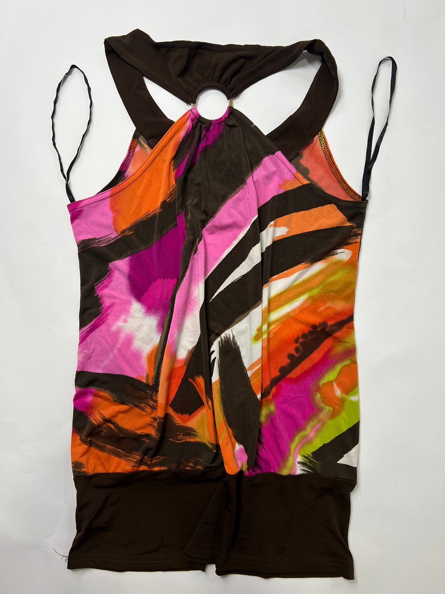 Abstract Print Ring-Back Tank Top