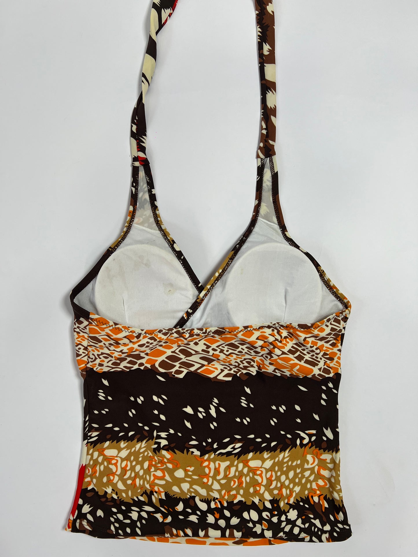 Retro Halter Tankini Top