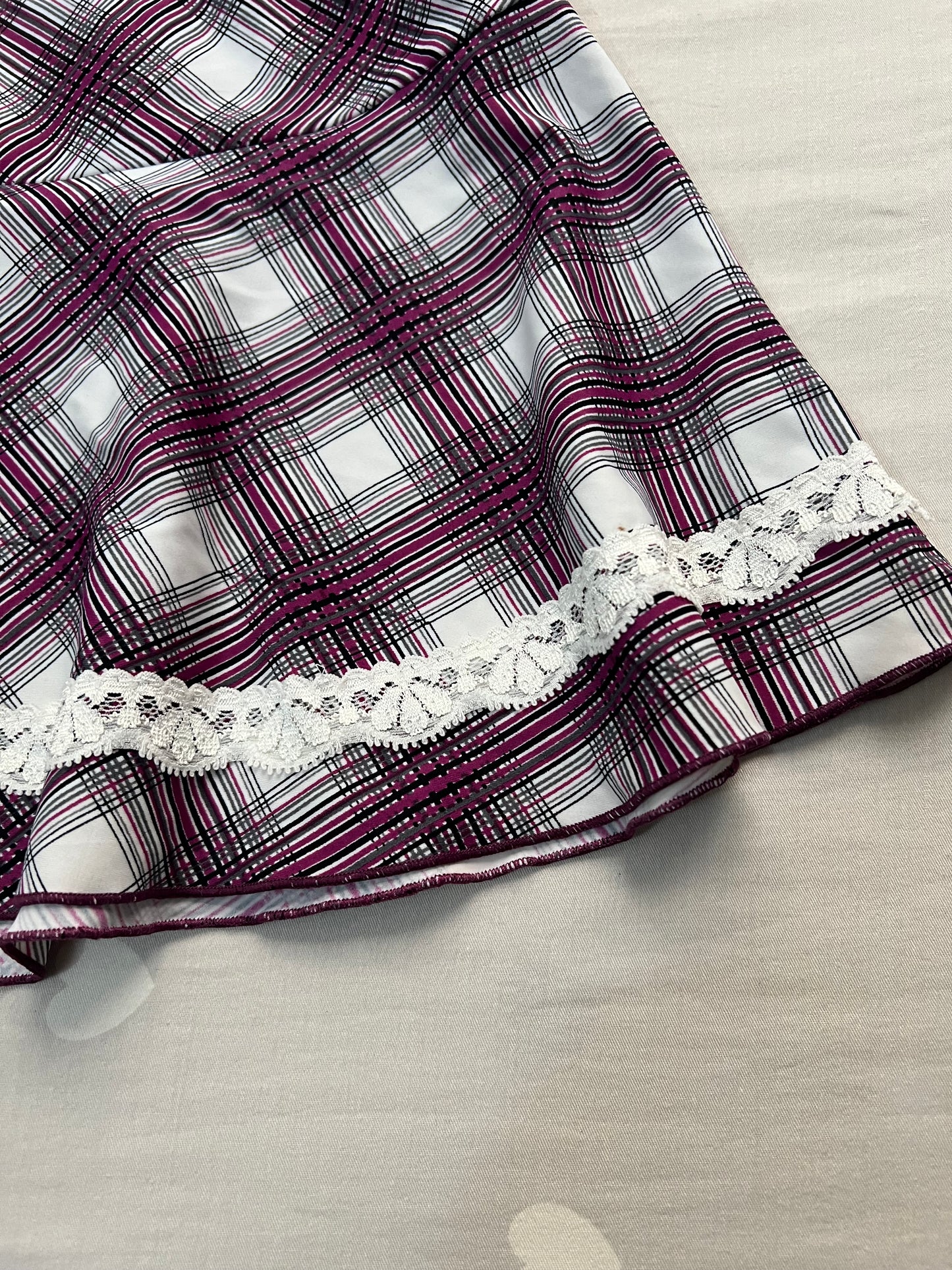 Plaid mini skirt