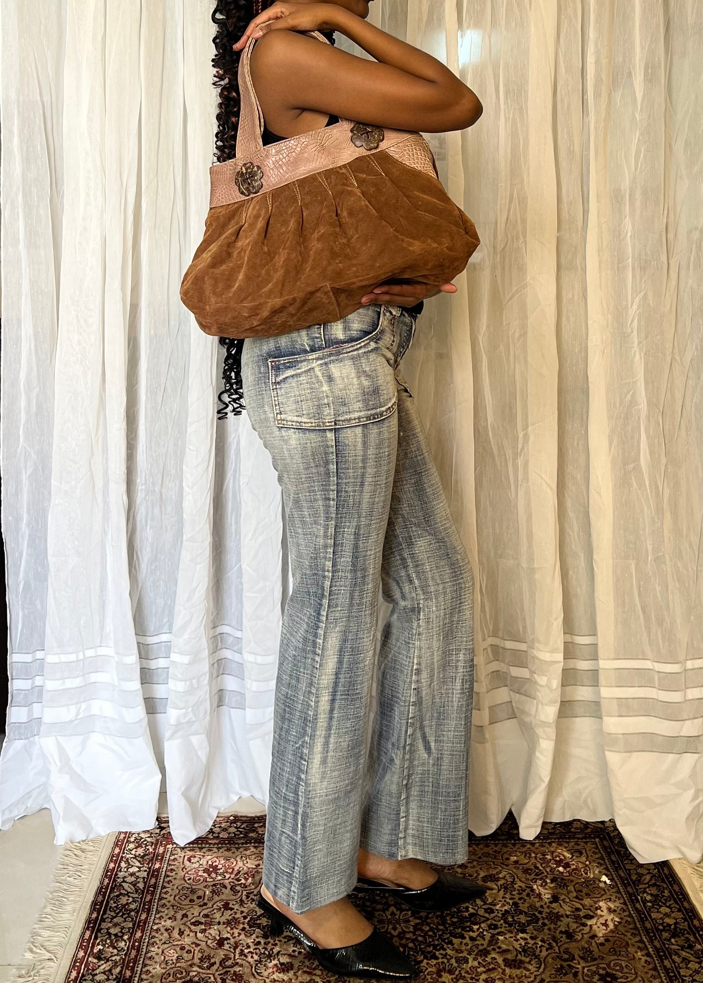 Corduroy shoulder bag