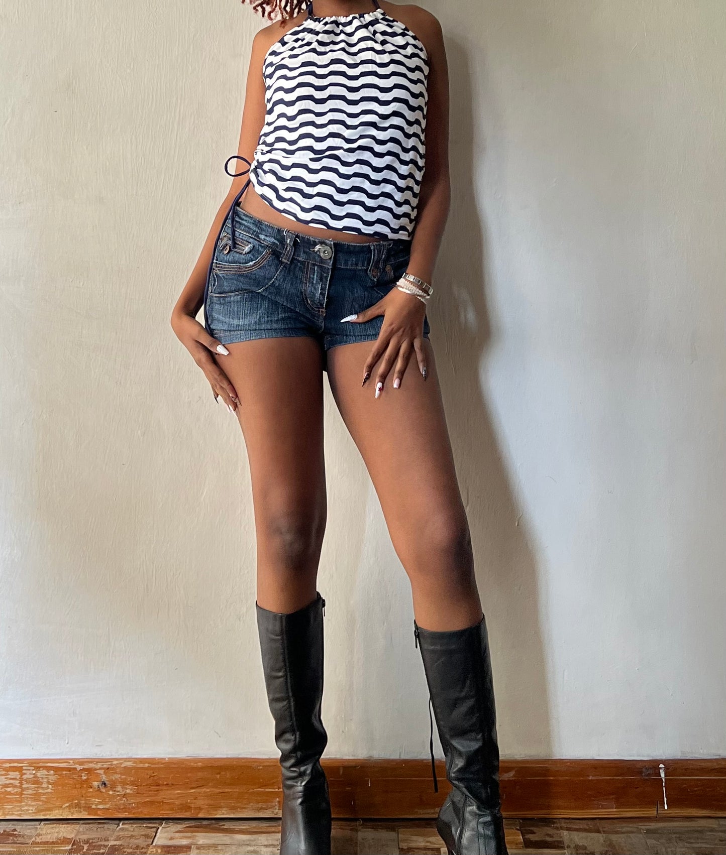 Striped Y2k Halter top