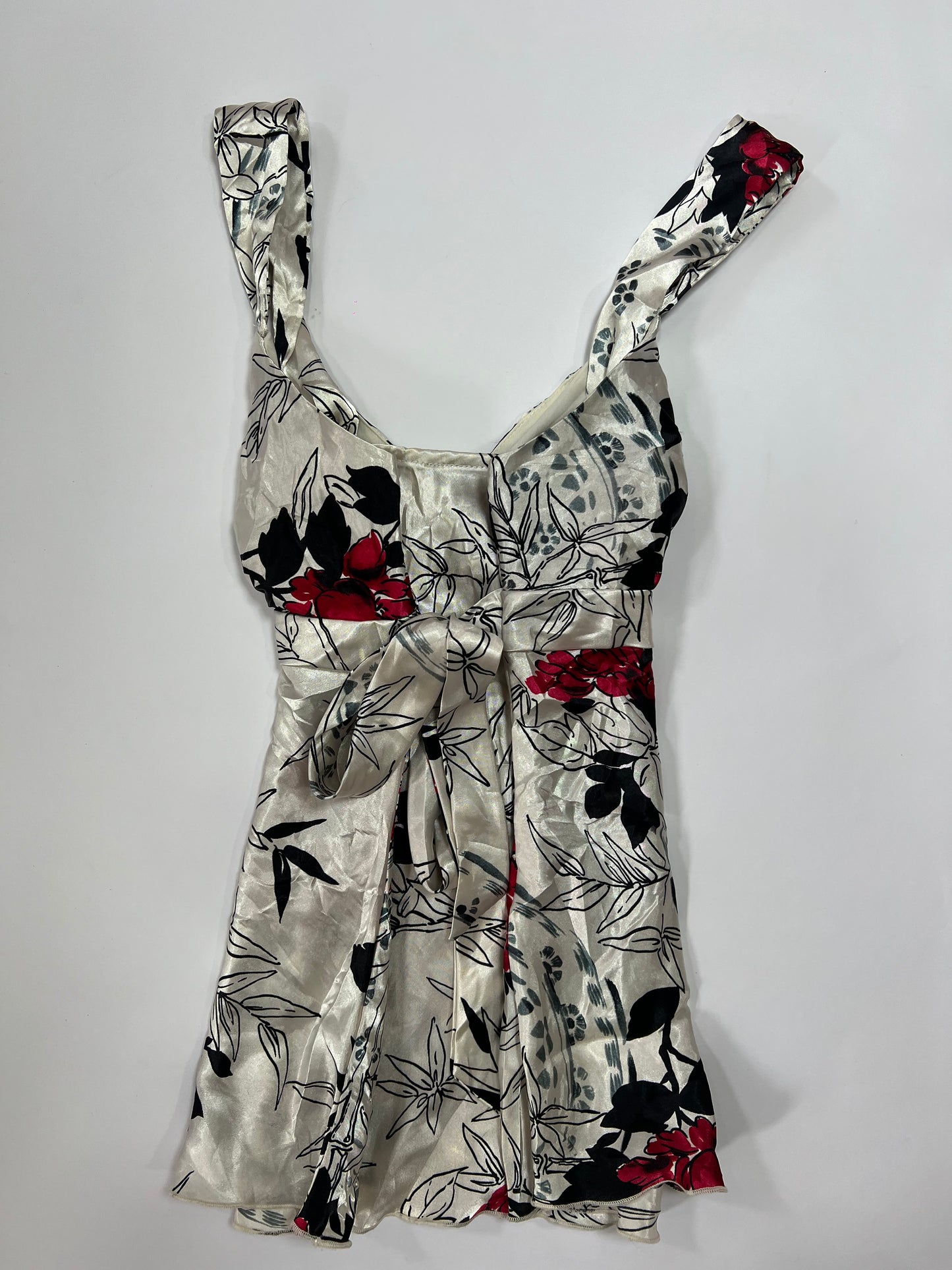 Floral Satin Peplum Top
