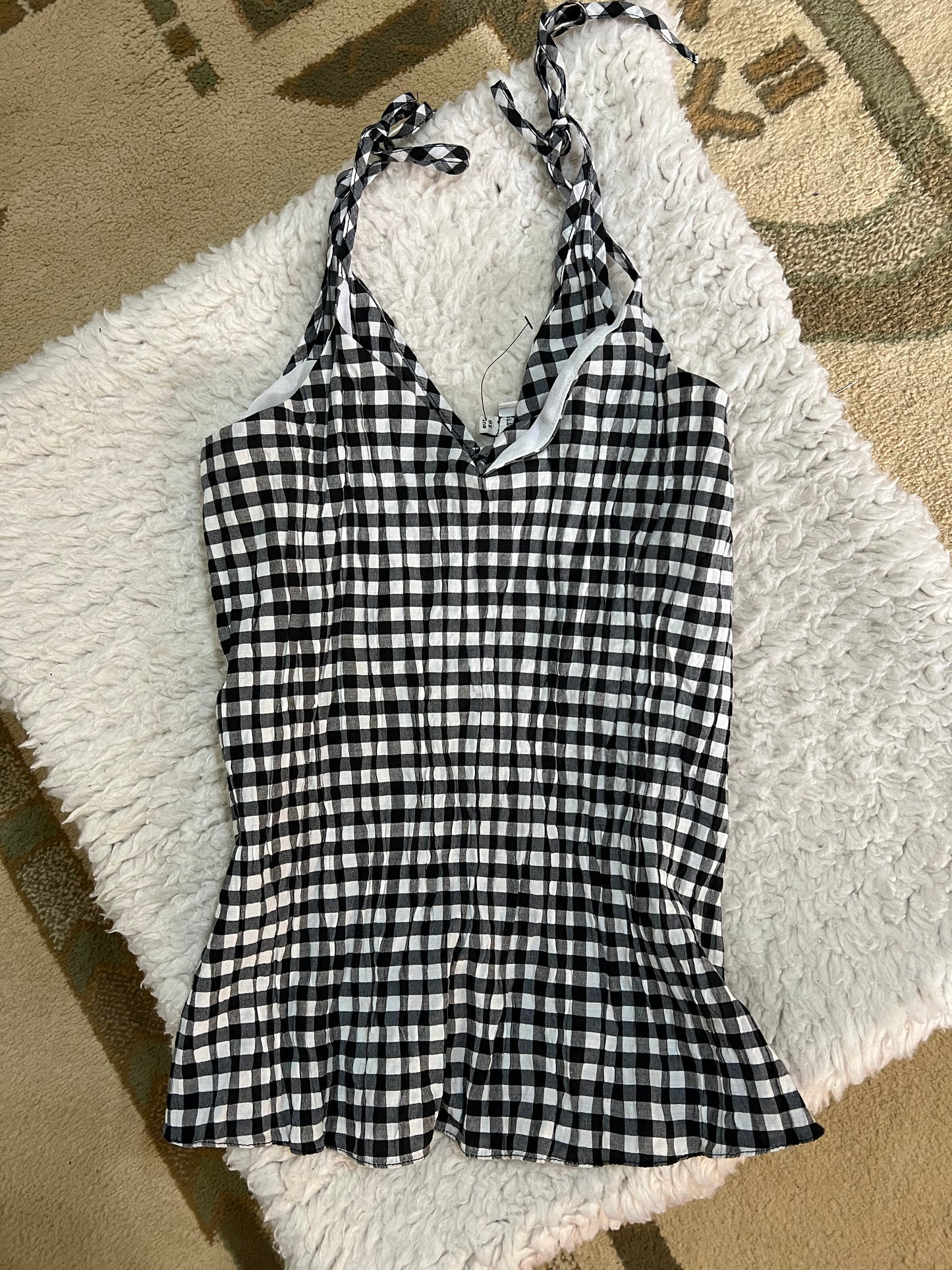 Gingham Halter Top