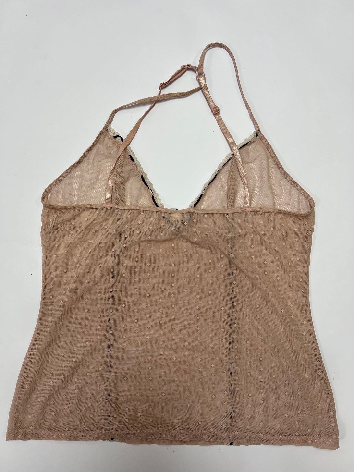 Blush Mesh Lace Trim Cami