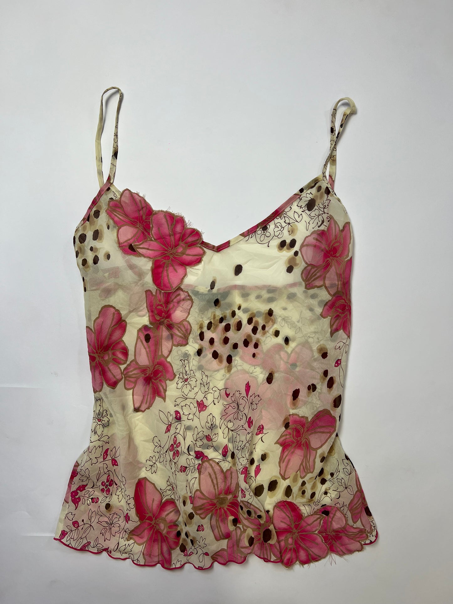 Floral Chiffon Appliqué Cami Top
