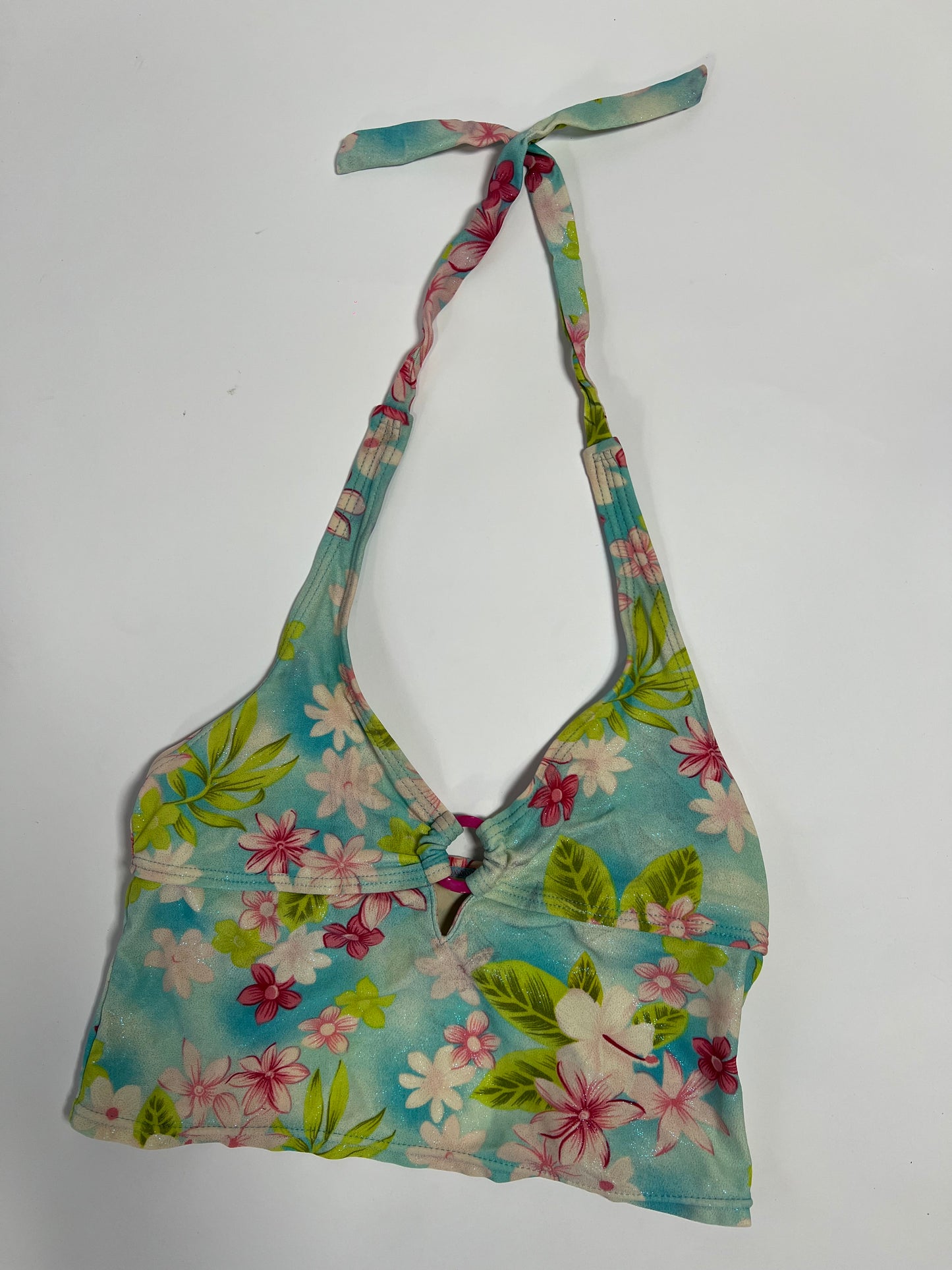 Tropical floral halter top