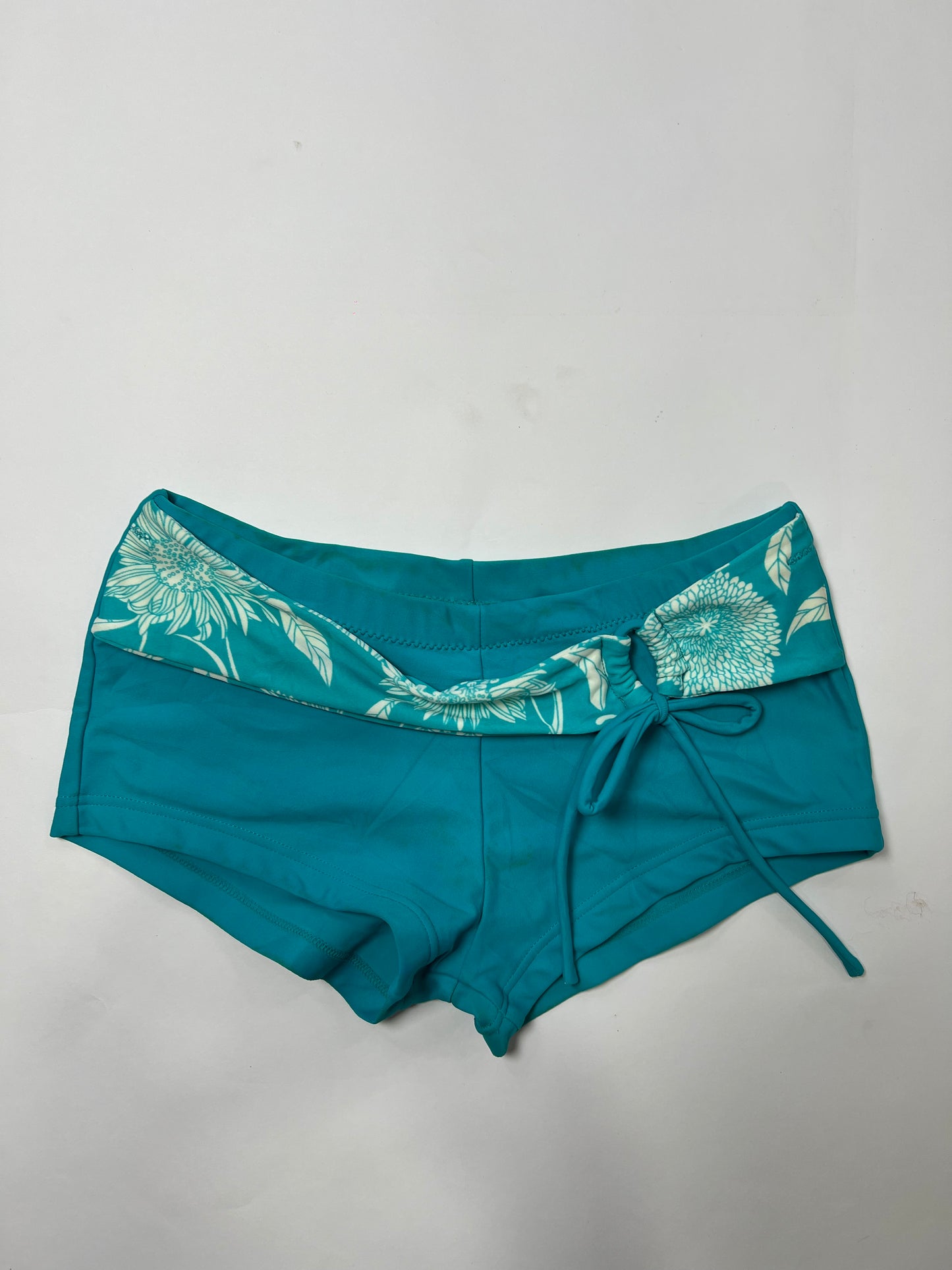 Turquoise Floral Swim Shorts