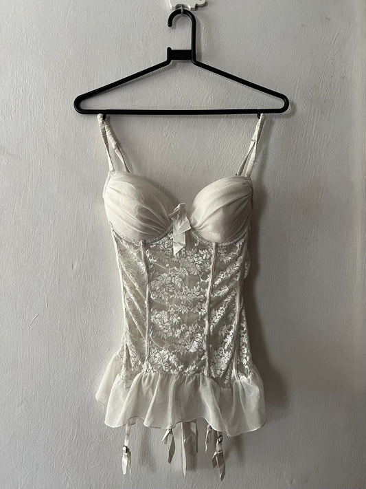 Ruffled Lace Corset Dress