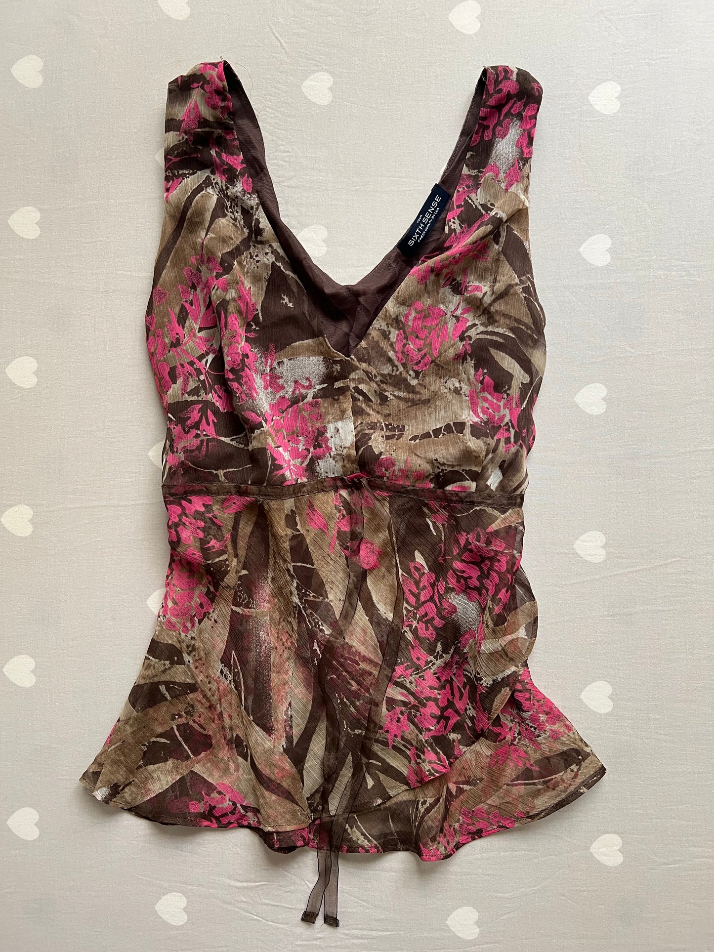 Whimsy chiffon cami top