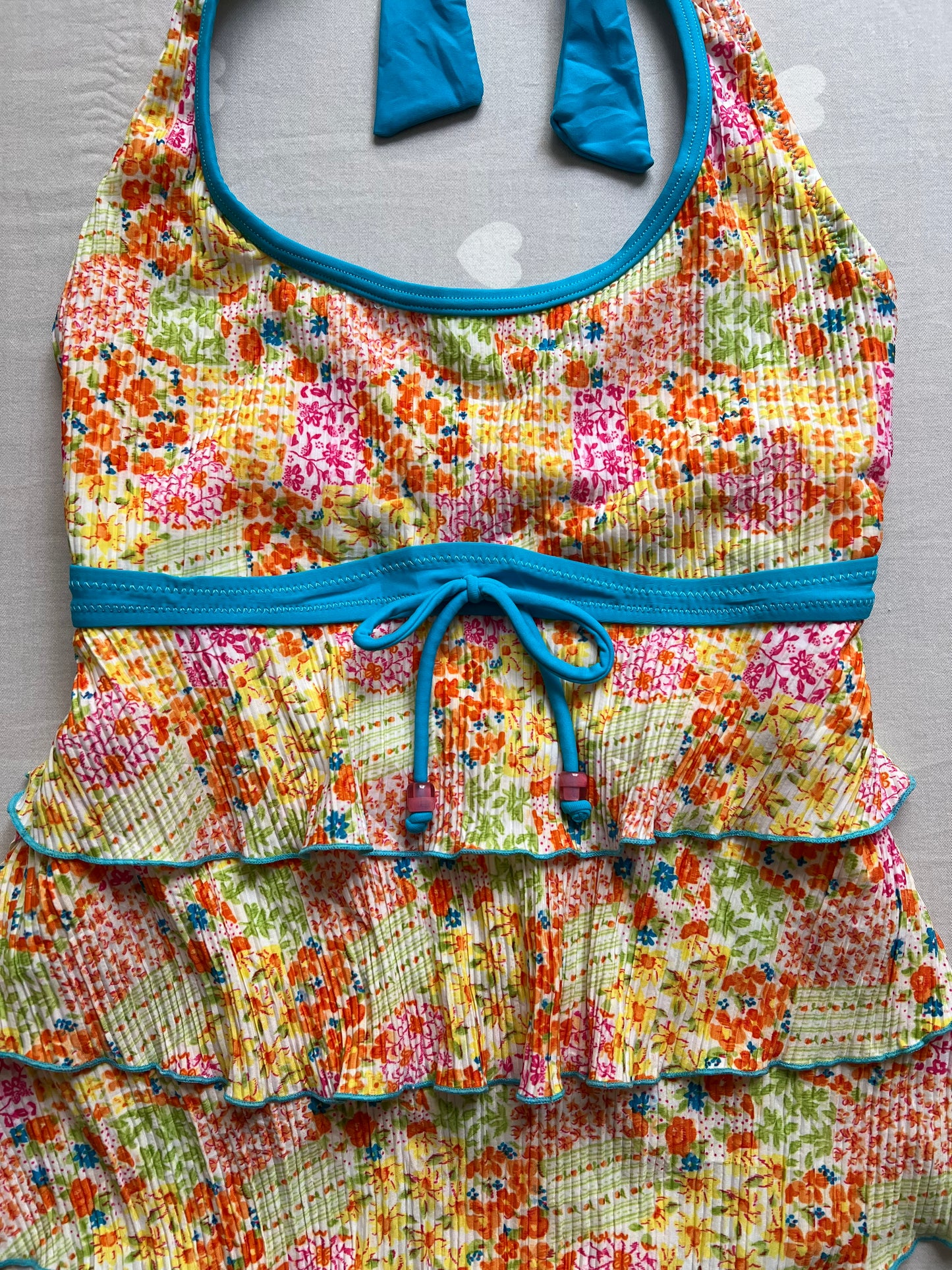 Ruffled floral print top