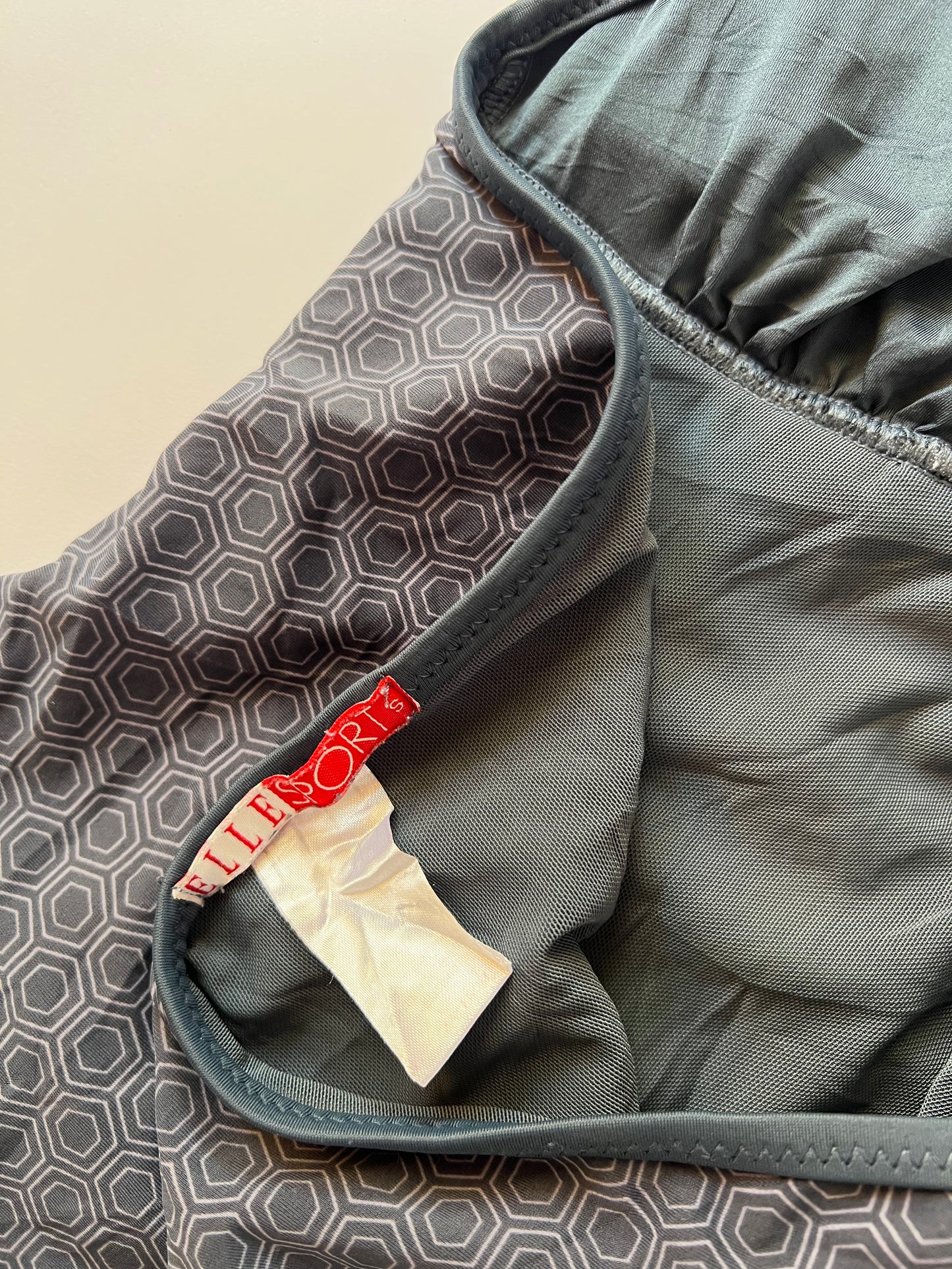 Black graphic halter top