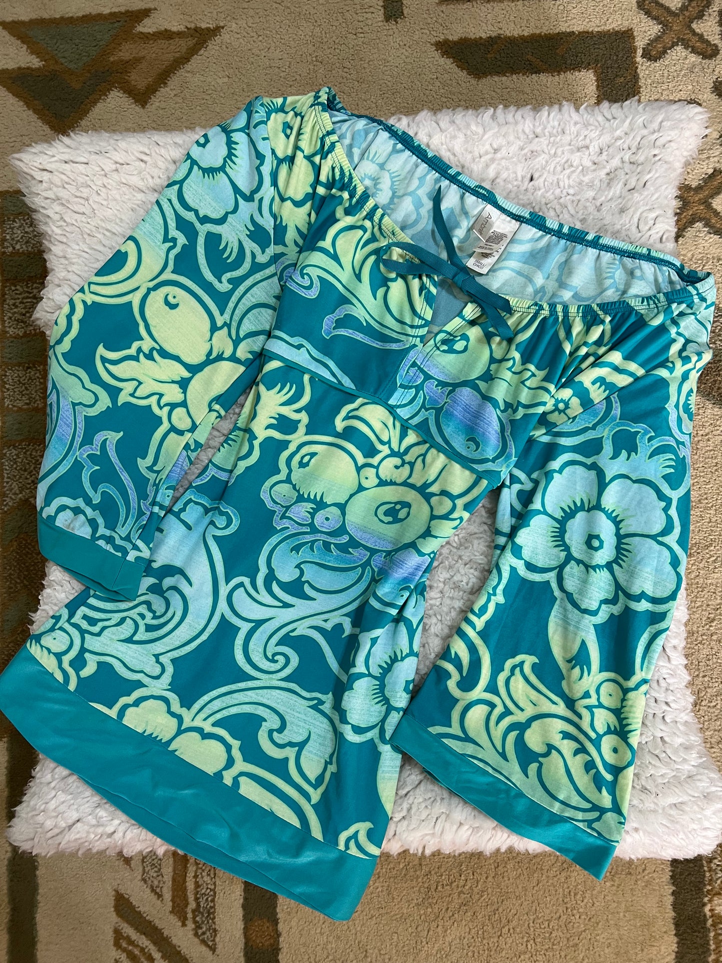 Y2K Aqua Bell Sleeve Top