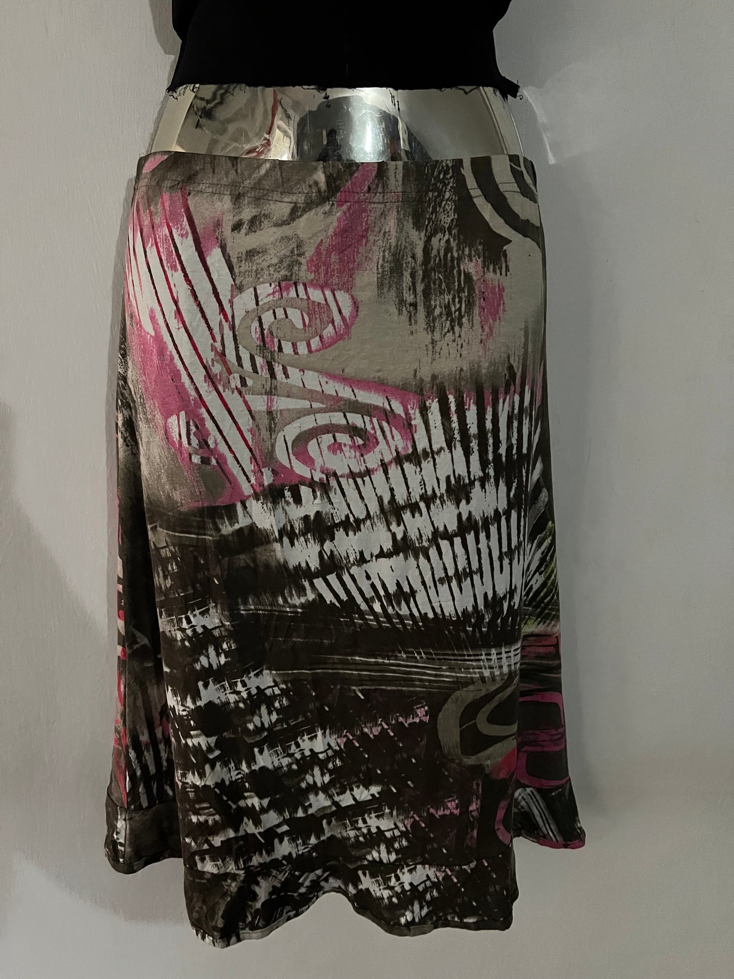 Y2k graphic midi skirt