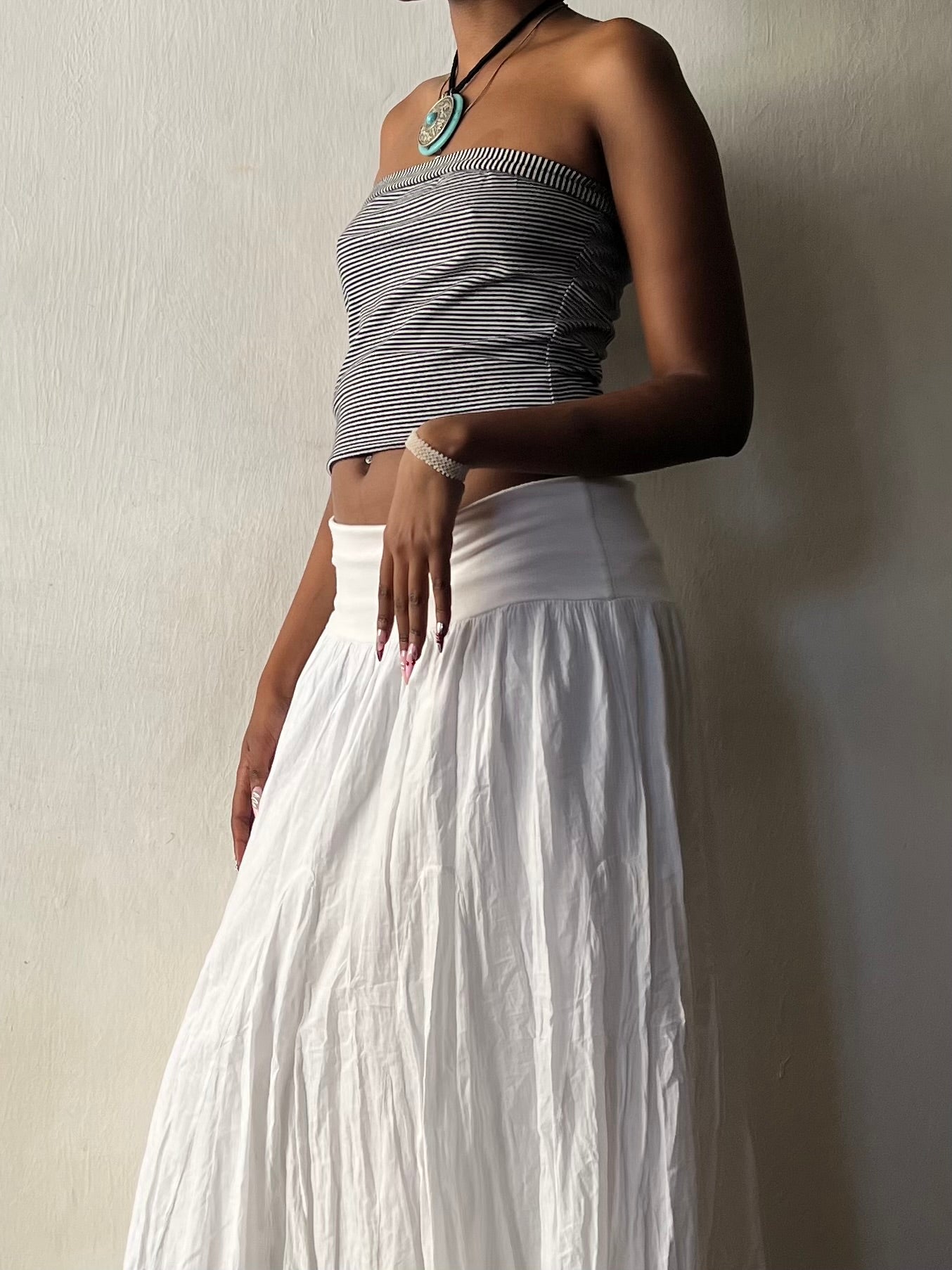 Stripped Bandeau Top