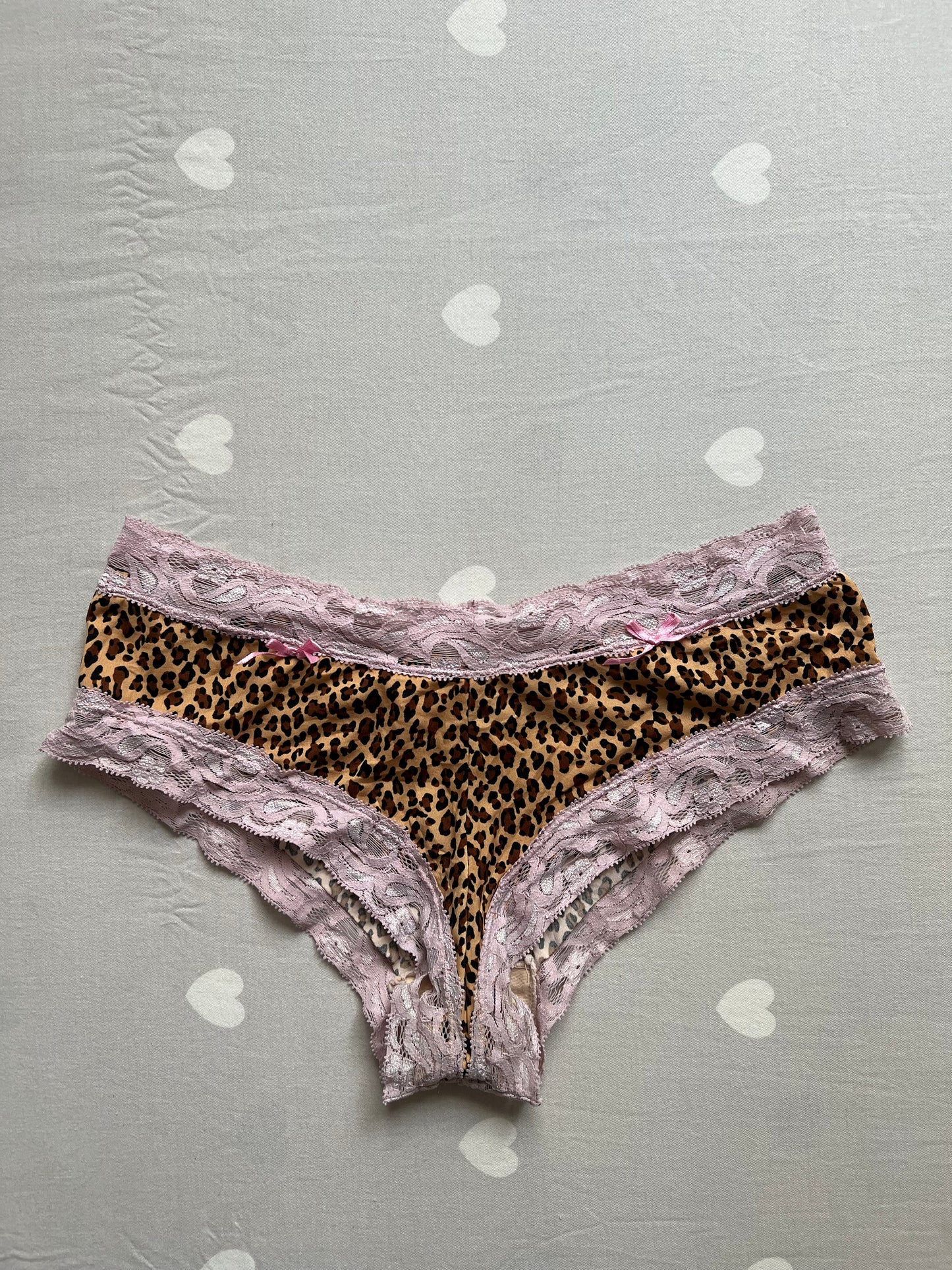 Leopard Print Lace Trim Panties