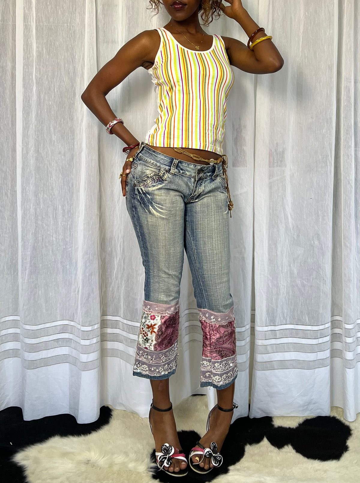 Multicolour Striped Tank Top