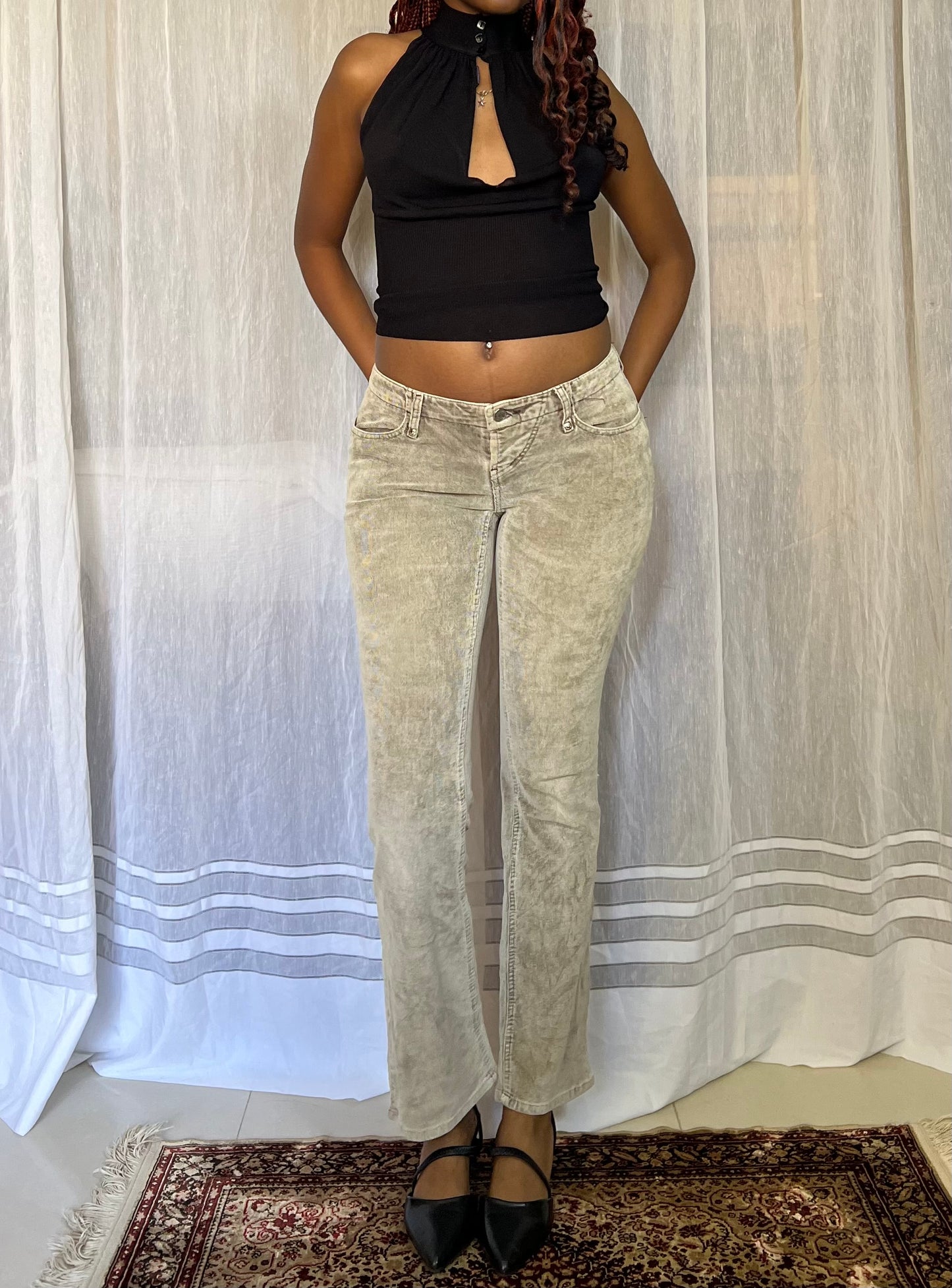 Bootcut corduroy pants