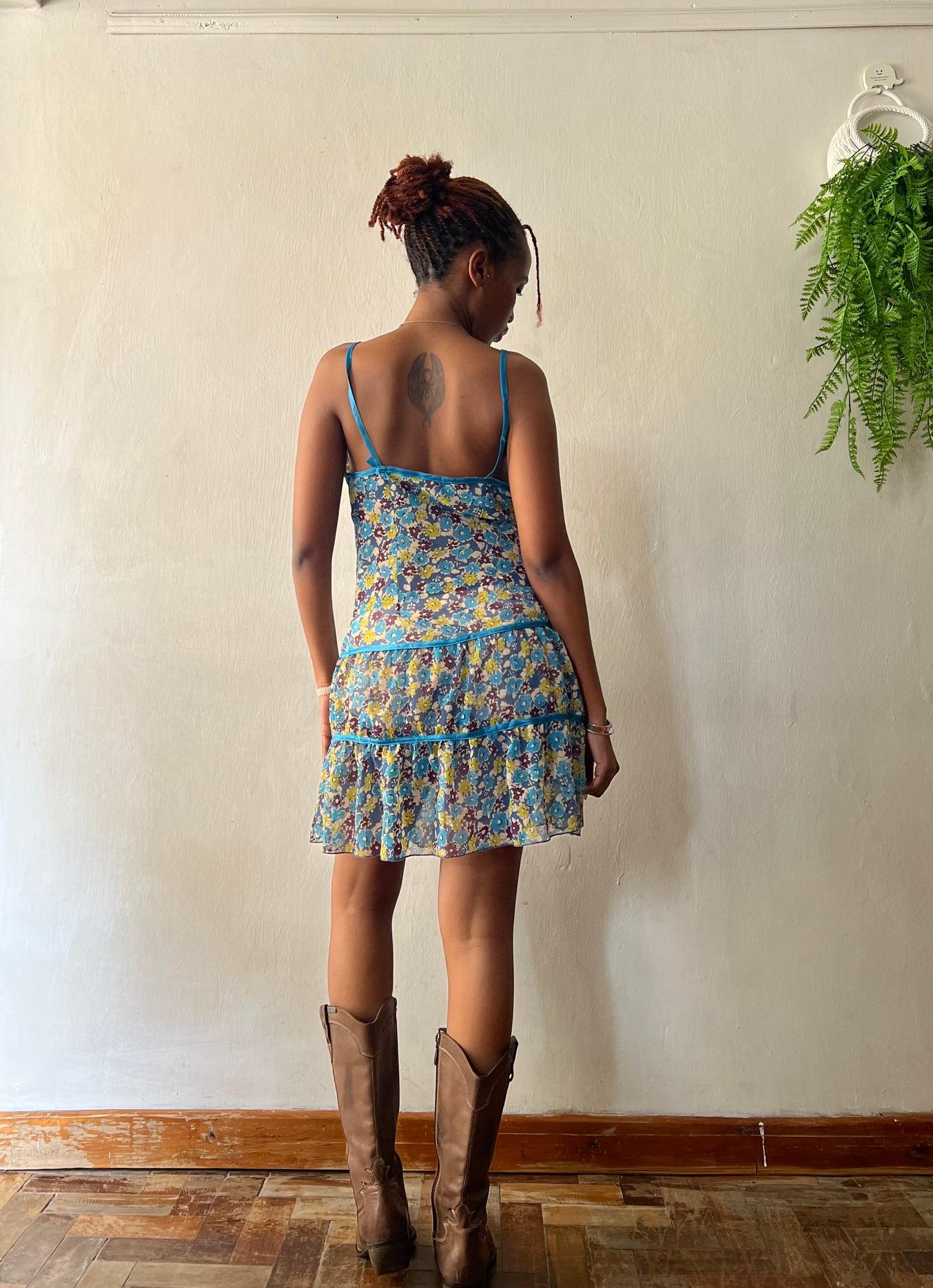 Sheer vintage floral sundress