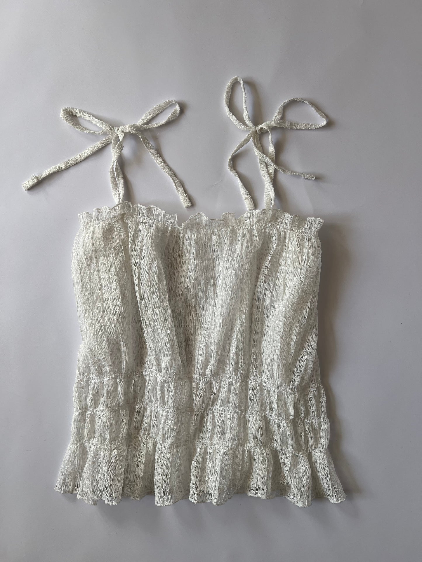 Sheer smoked waist cami top