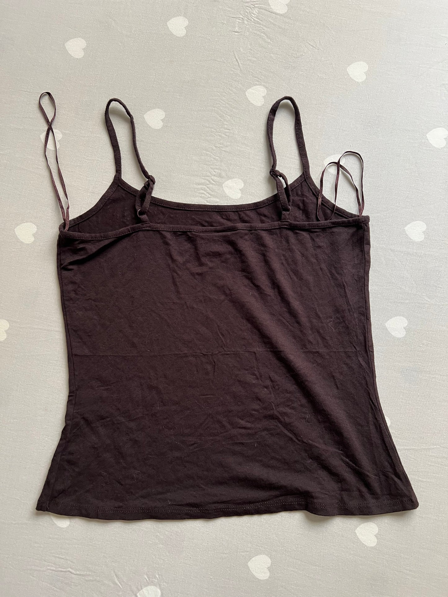 Brown Beaded Cami Top