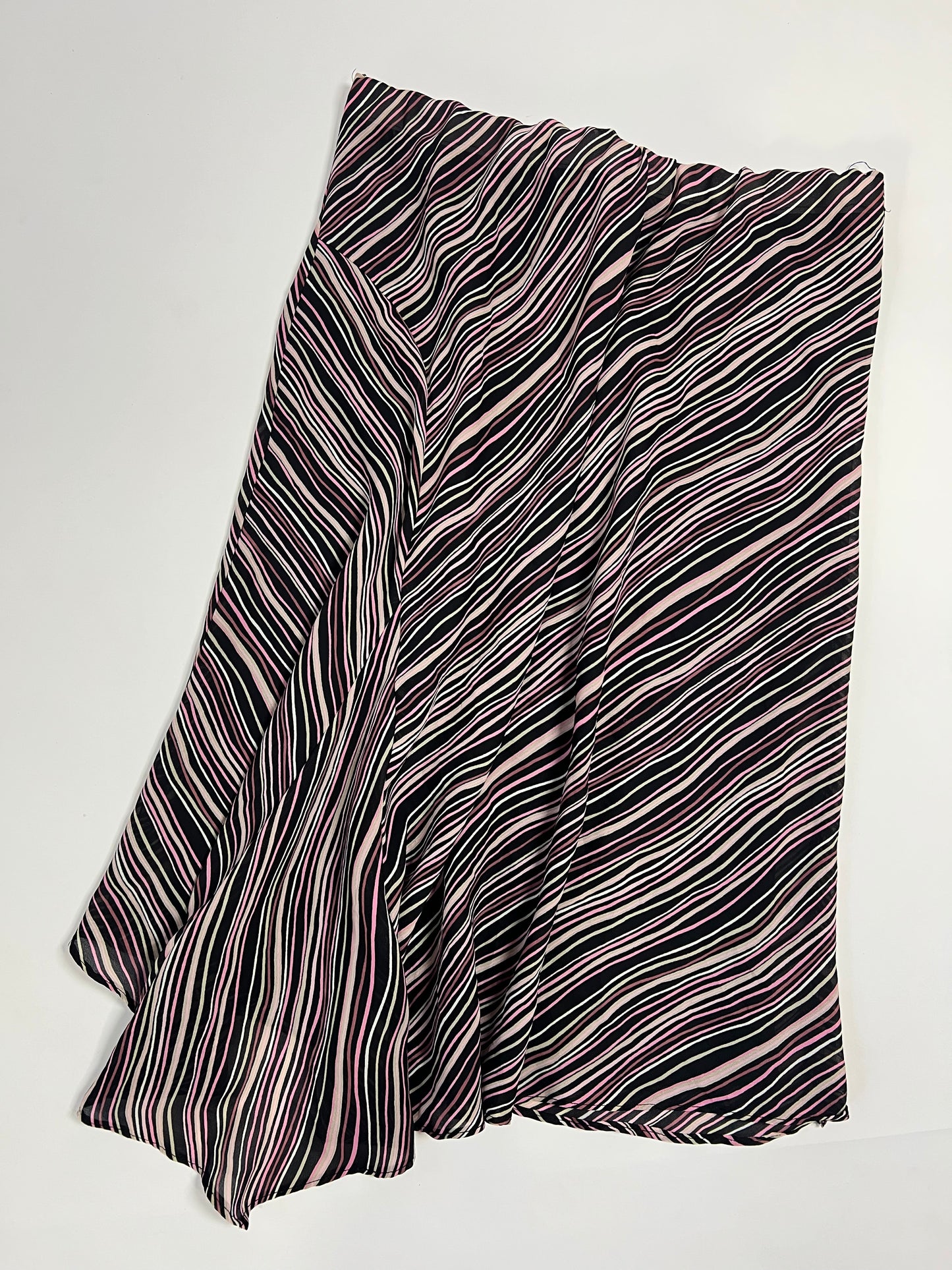 Striped Asymmetrical Skirt