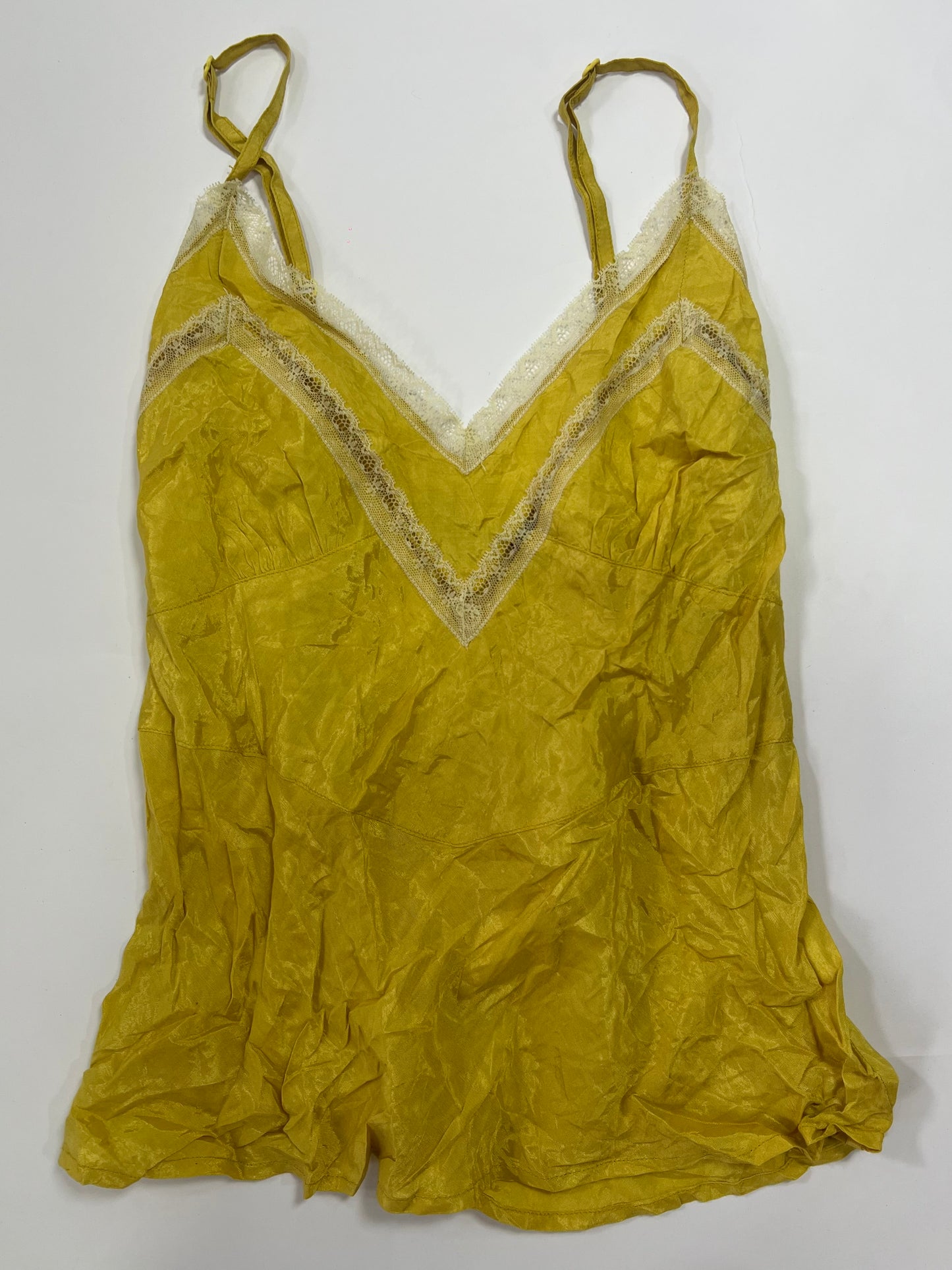 Mustard Lace Trim Cami Top