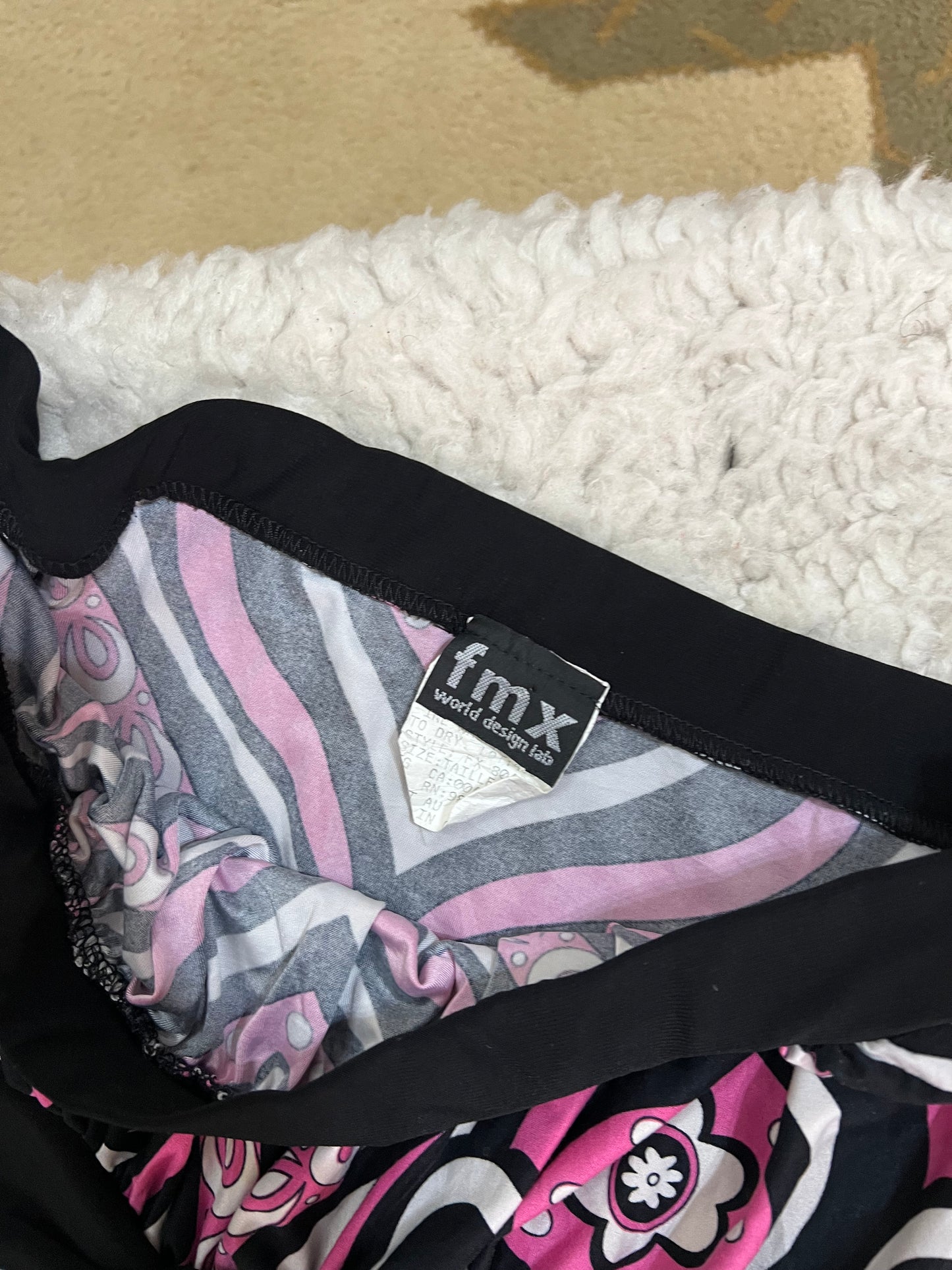 Retro Pink Tie-Waist Tunic Top