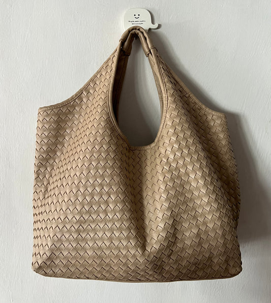 Woven Leather Shoulder Bag