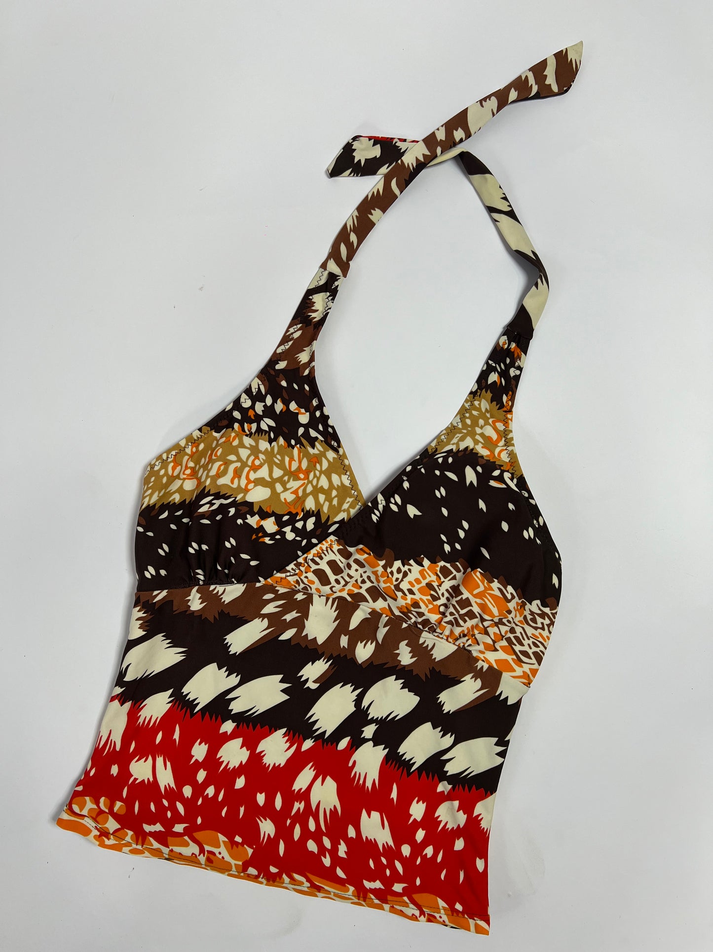 Retro Halter Tankini Top