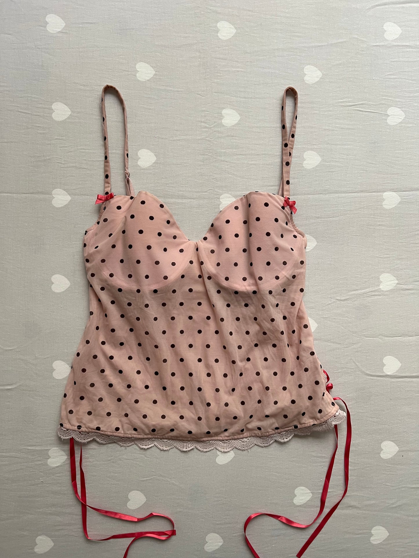 Victoria Secret polka dot corset cami