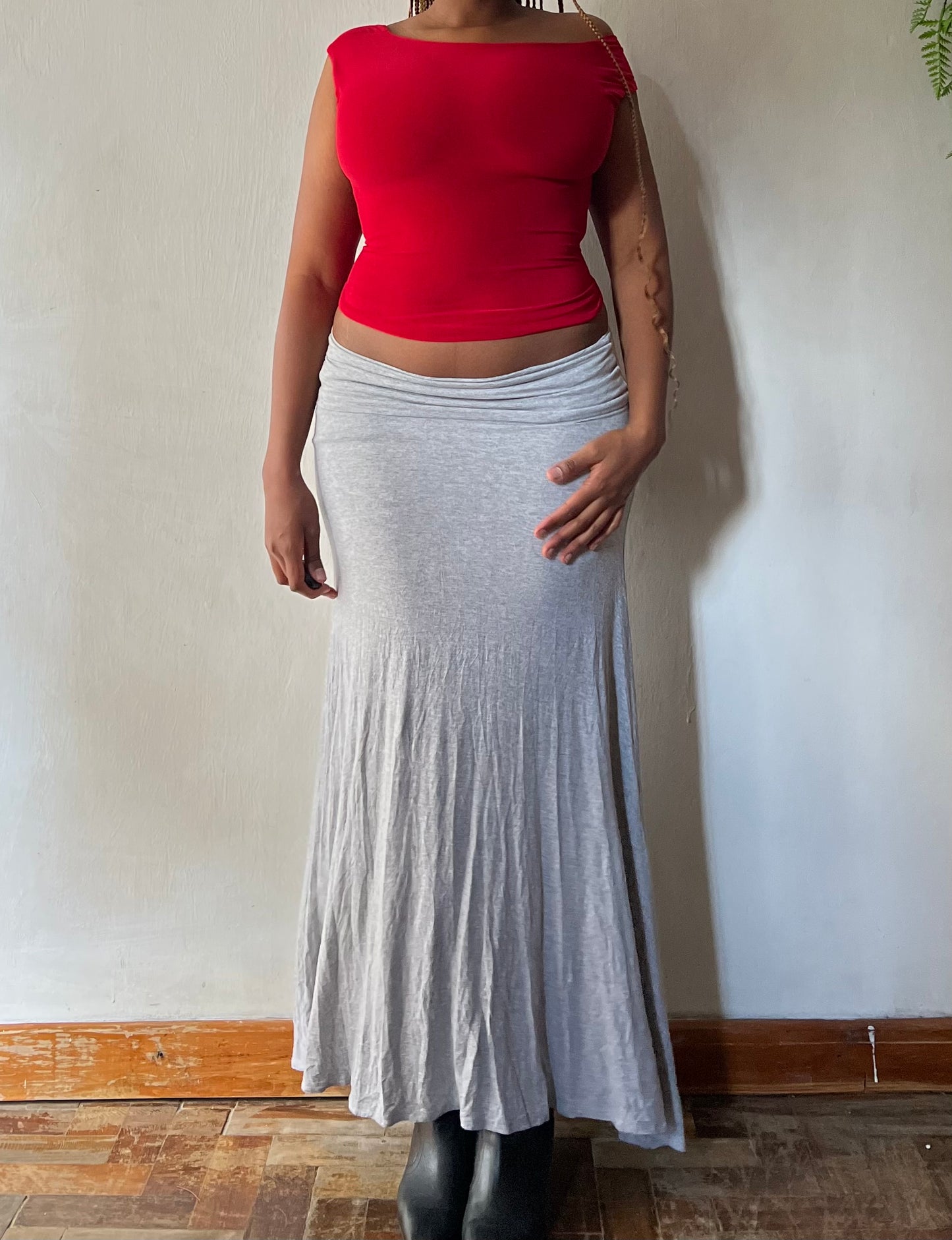 Grey Bodycon maxi skirt