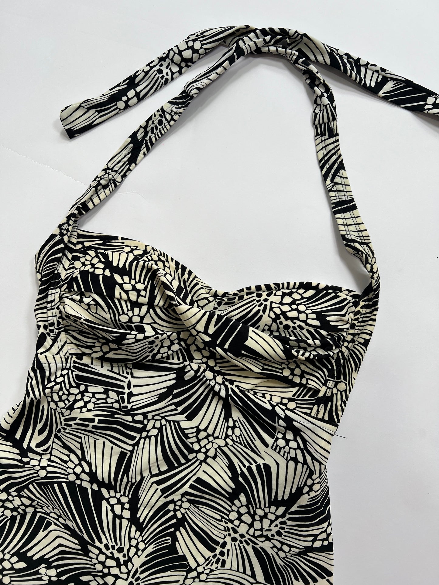 Abstract print tankini halter