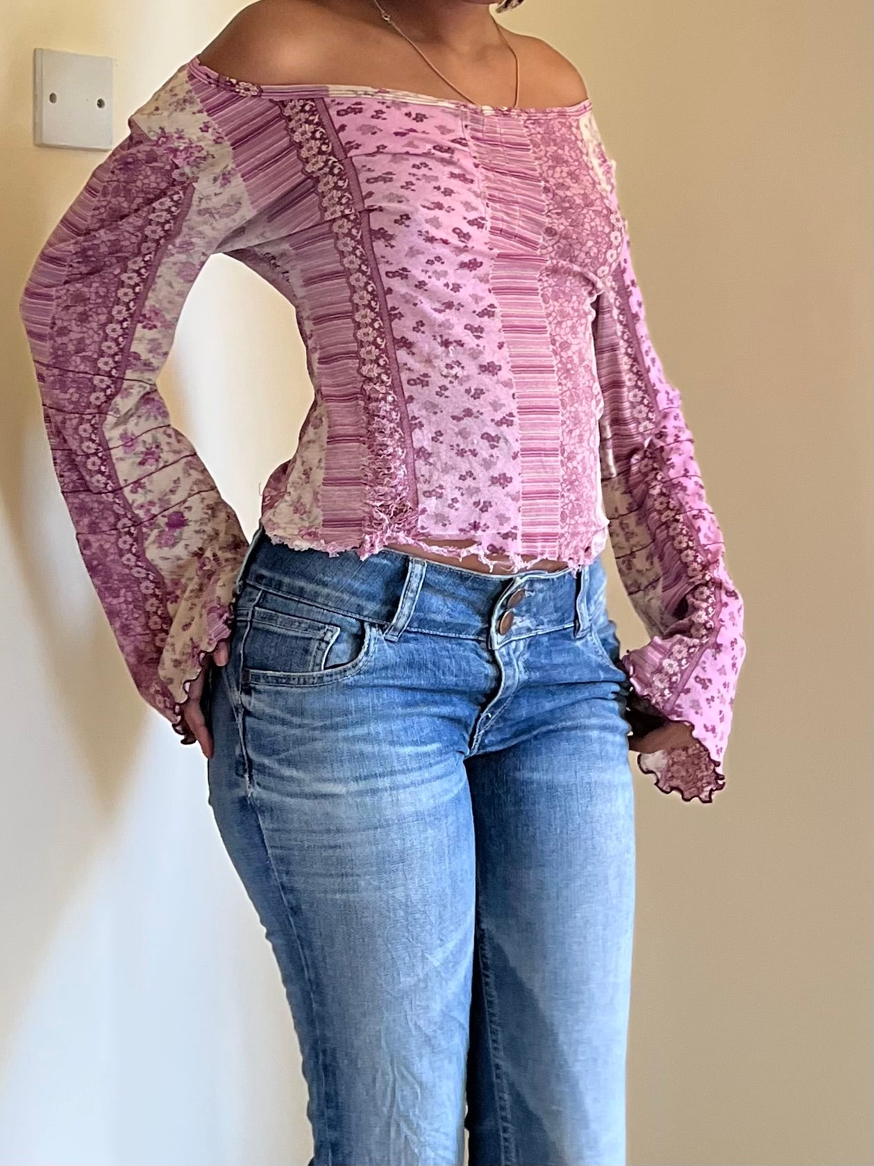 Whimsy bell sleeved top