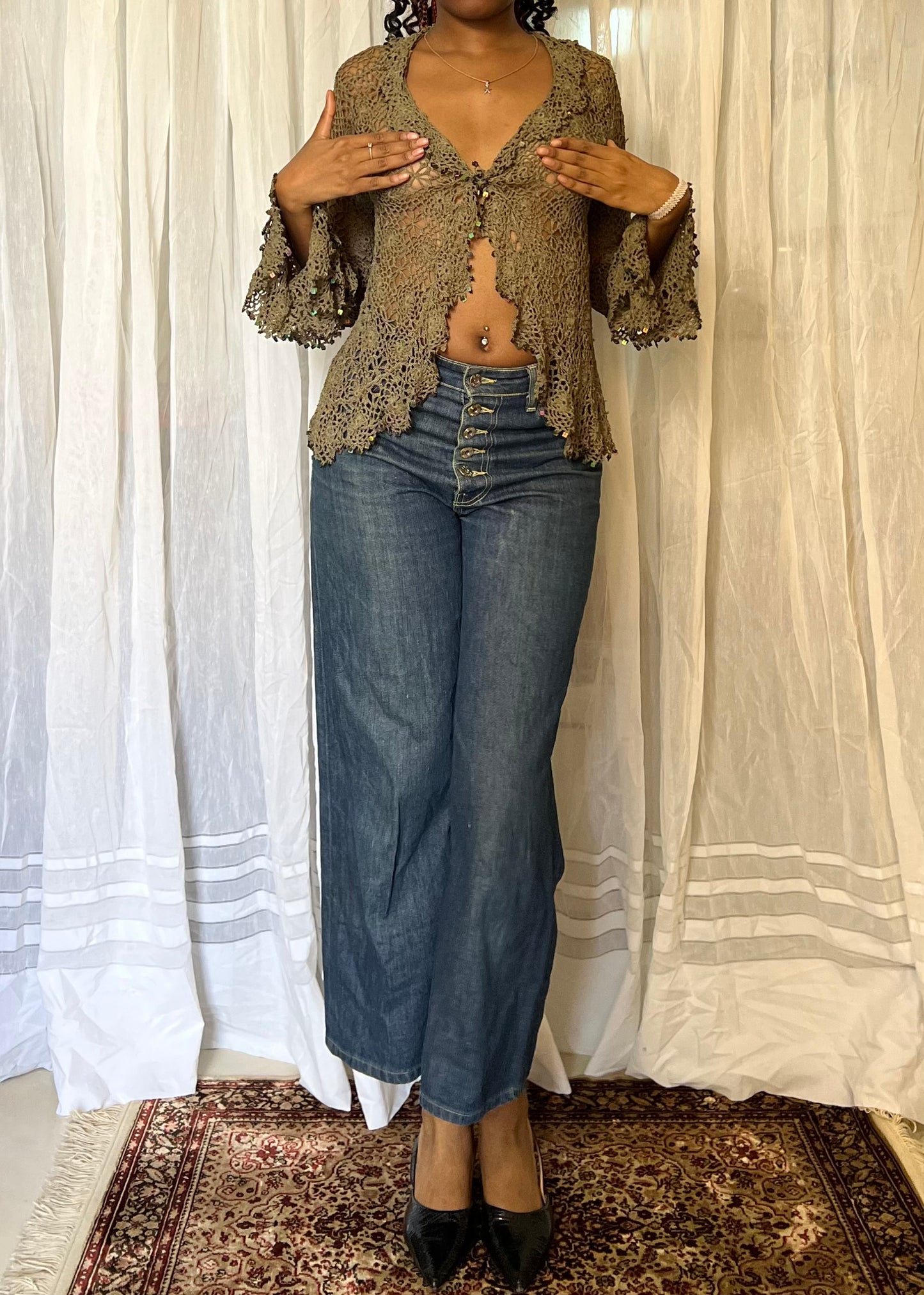 Sheer Crotchet Cardigan